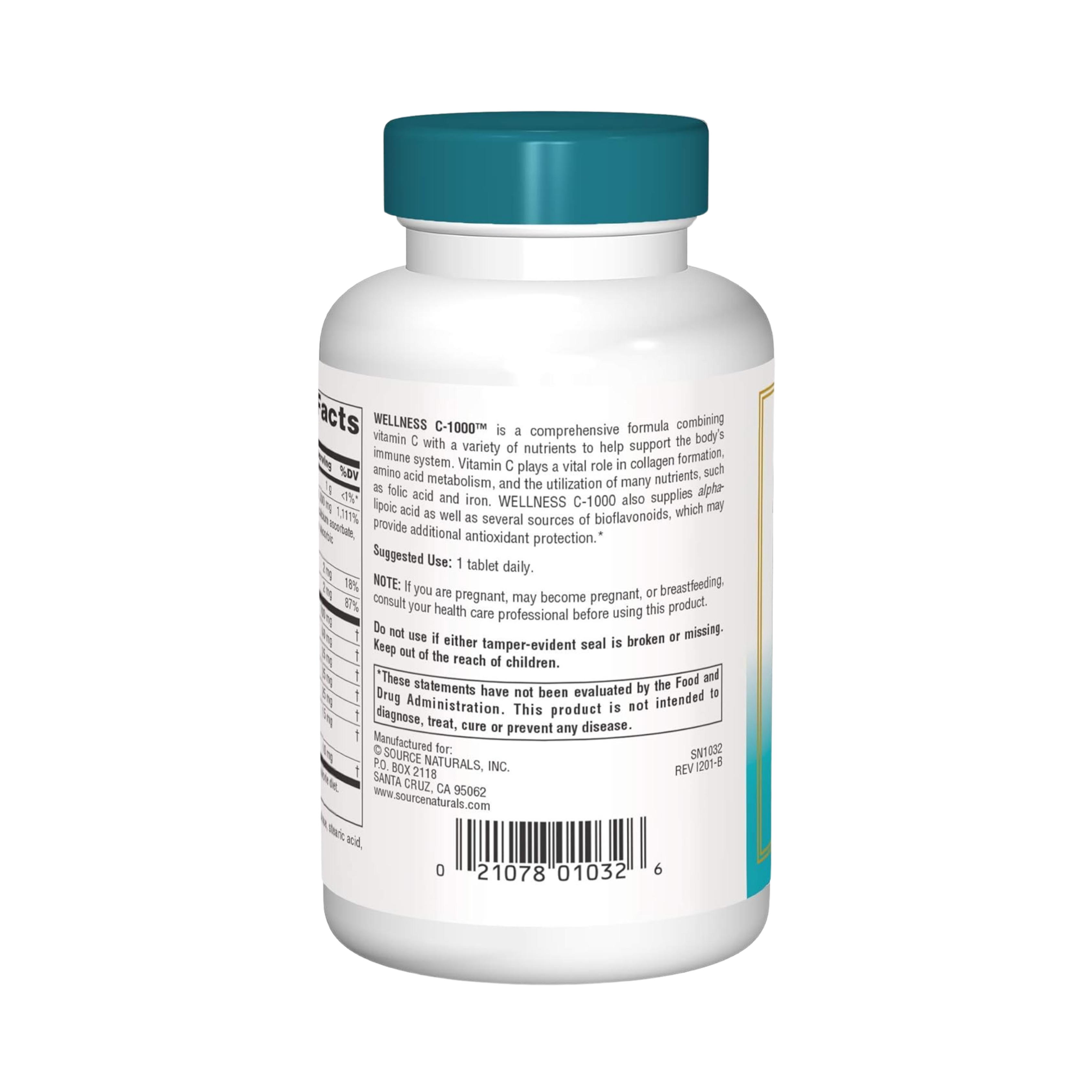 Source Naturals, Wellness C-1000, 100 Tablets