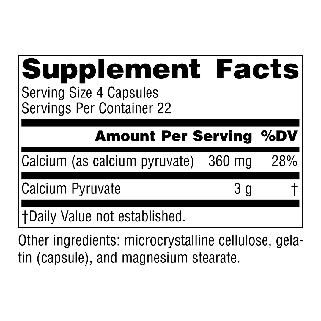 Source Naturals, Pyruvate Power, 750 Mg, 90 Capsules