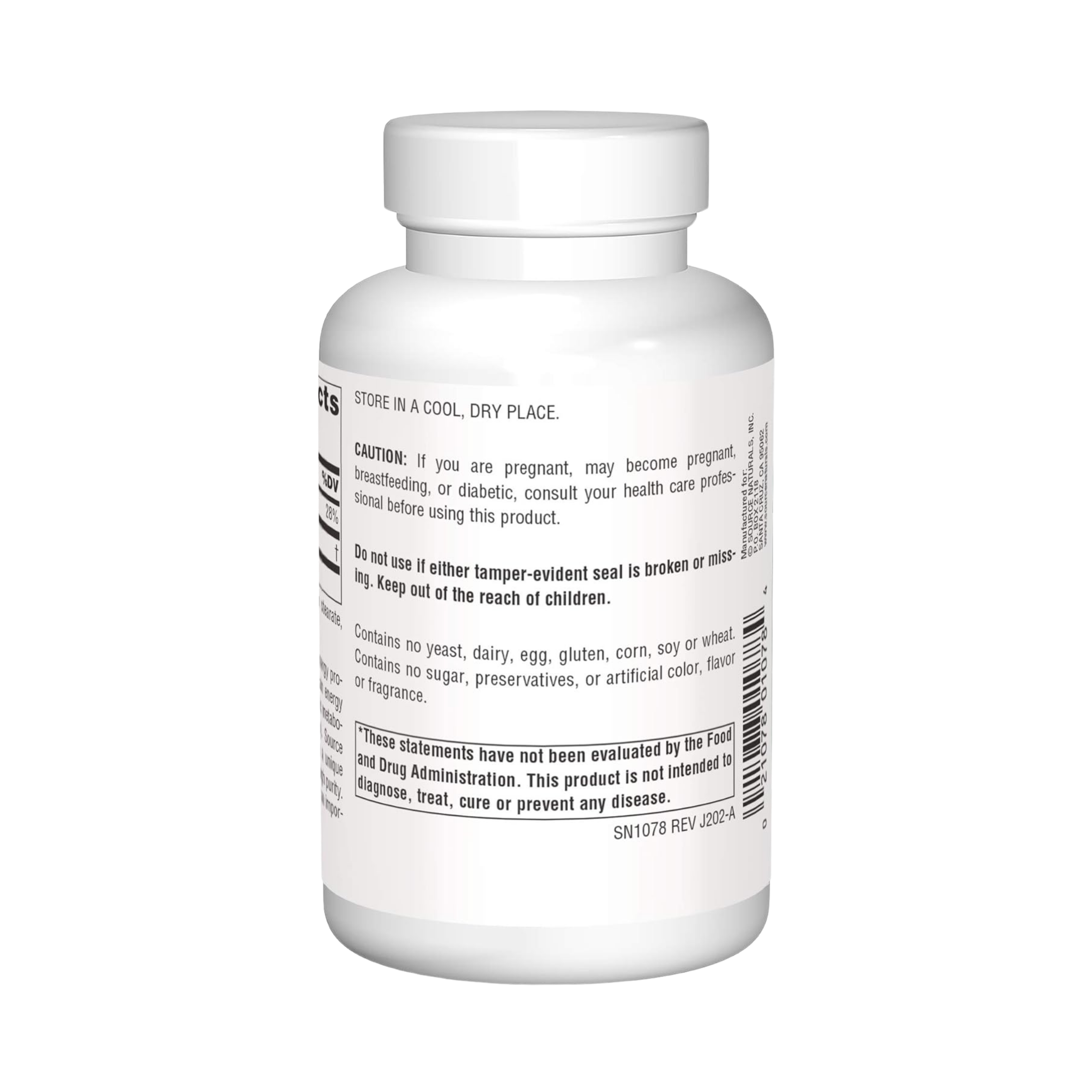 Source Naturals, Pyruvate Power, 750 Mg, 90 Capsules