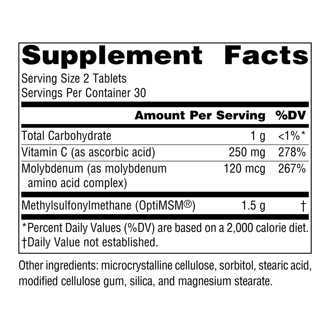 Source Naturals, MSM with Vitamin C, 750 Mg, 60 Tablets