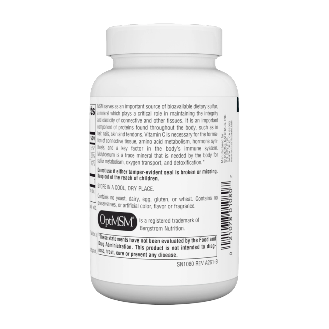 Source Naturals, MSM with Vitamin C, 750 Mg, 120 Tablets