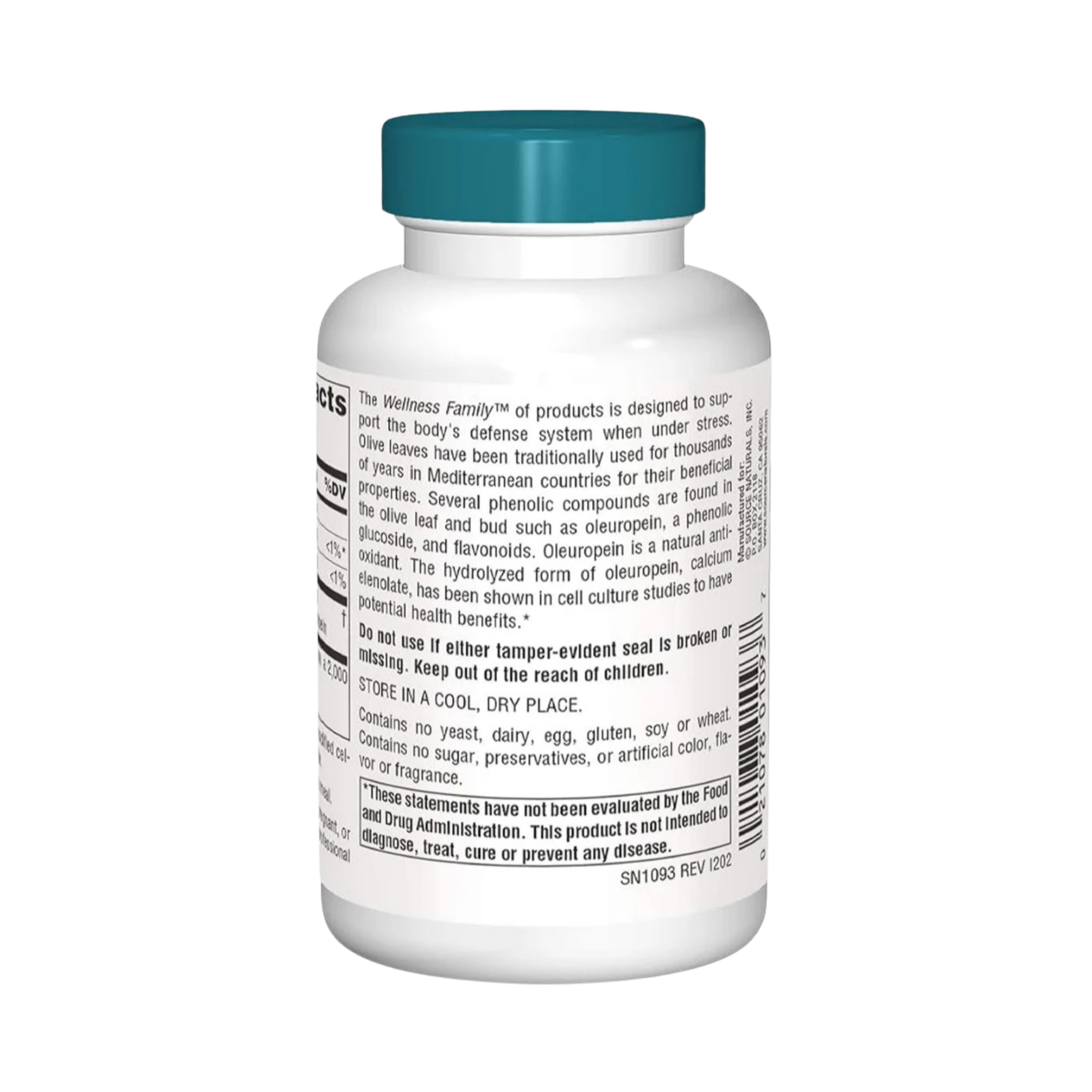 Source Naturals, Wellness Olive Leaf, 120 Tablets