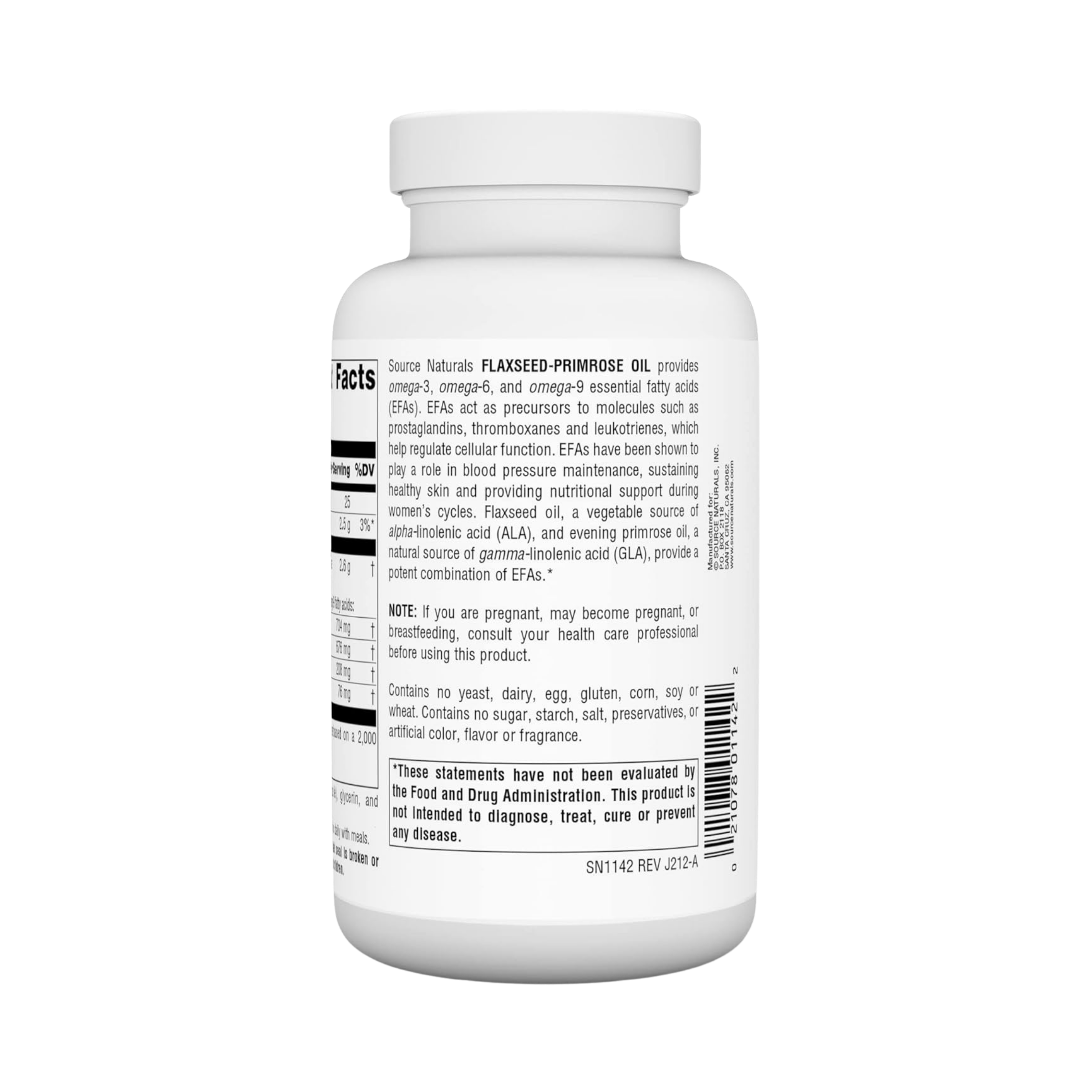 Source Naturals, Flax Seed-Primrose Oil, 1300 Mg, 90 Softgels