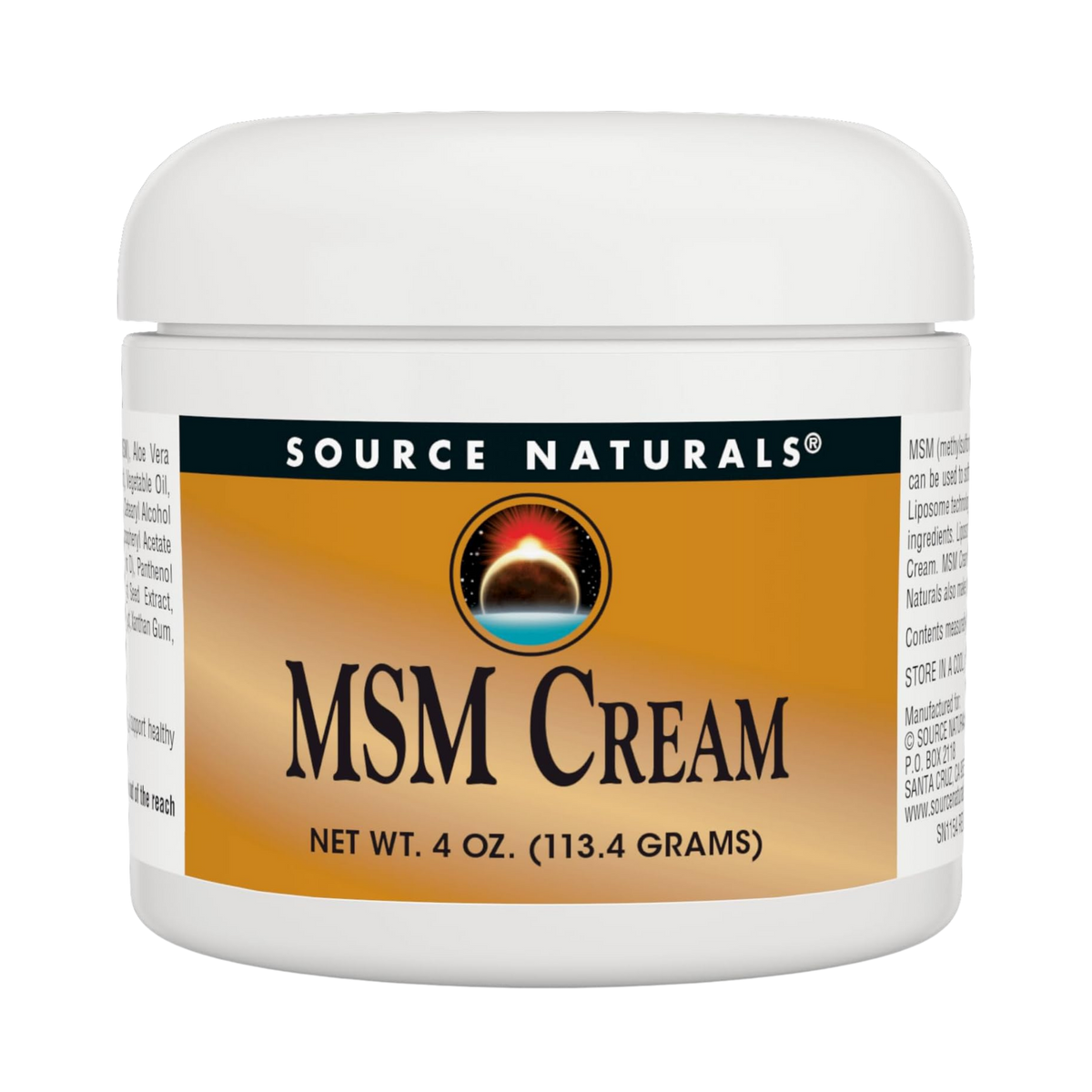 Source Naturals, MSM Cream, 4 Oz