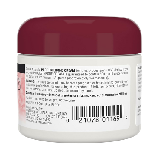 Source Naturals, Progesterone Cream, 2 Oz Jar