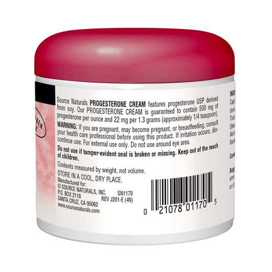 Source Naturals, Progesterone Cream, 4 Oz Jar