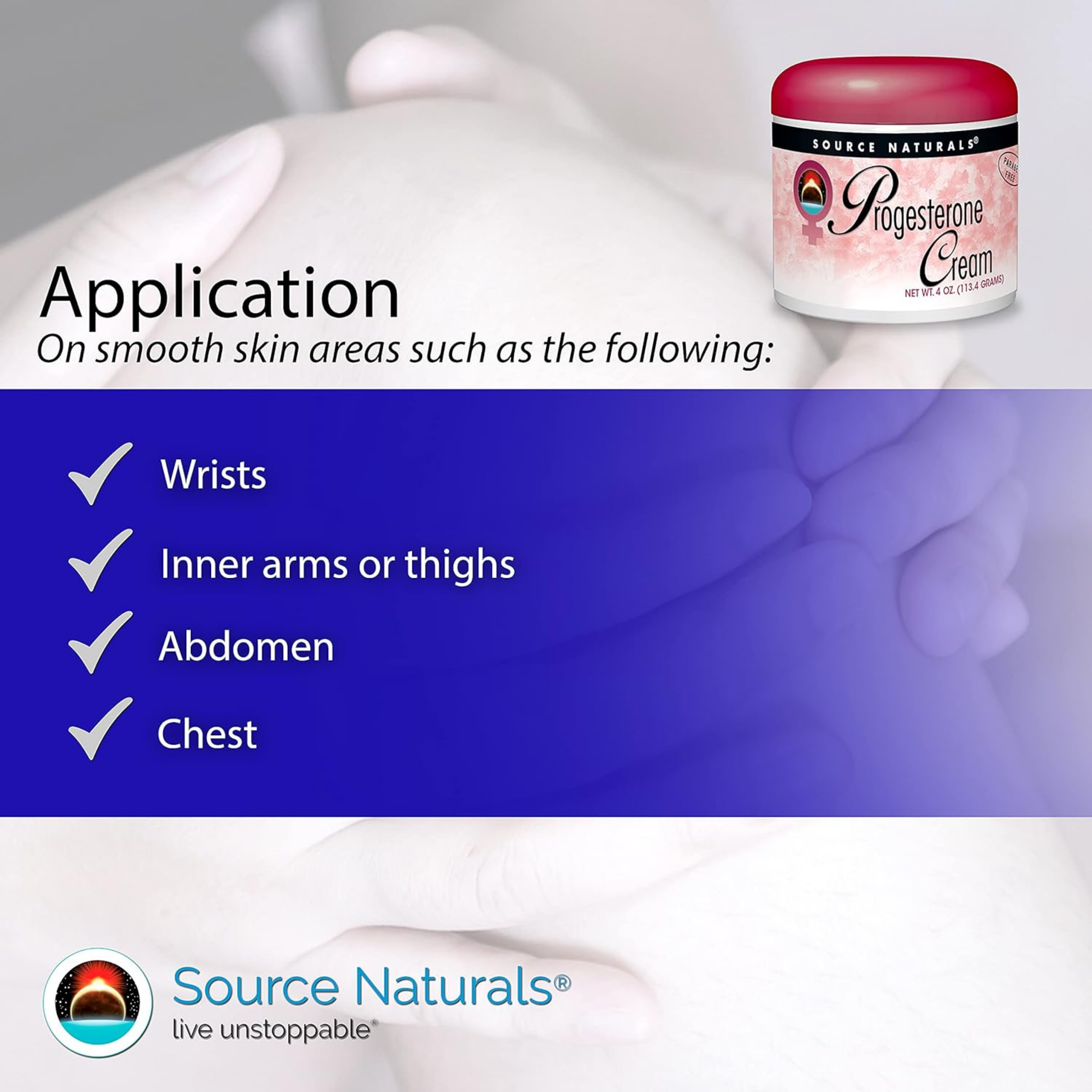 Source Naturals, Progesterone Cream, 4 Oz Jar