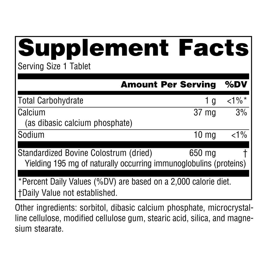 Source Naturals, Colostrum, 650 Mg, 60 Tablets