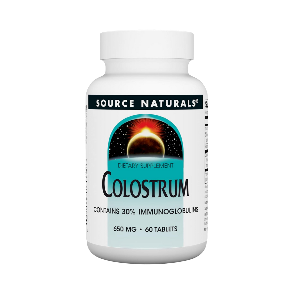 Source Naturals, Colostrum, 650 Mg, 60 Tablets