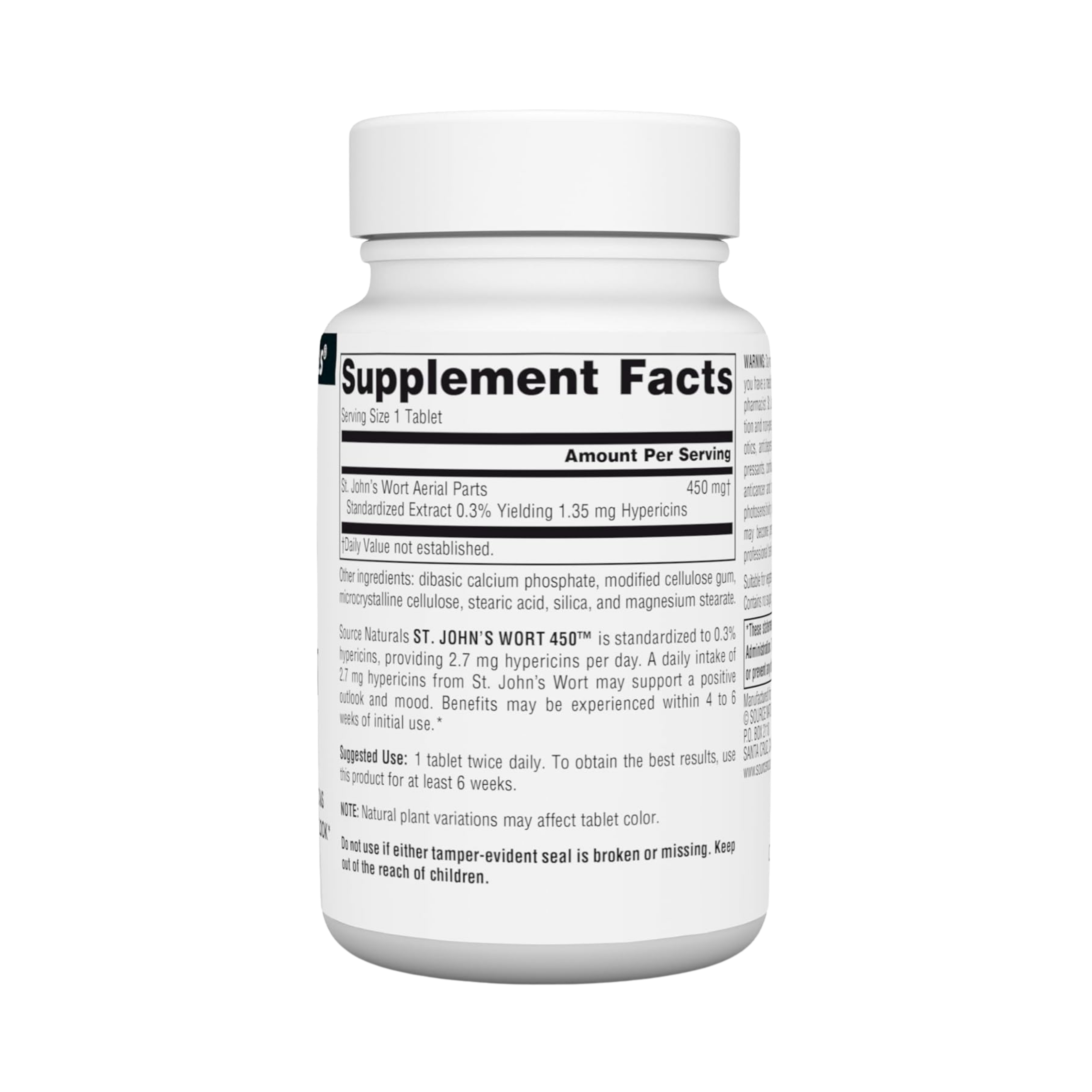 Source Naturals, St. John's Wort 450, 450 Mg, 45 Tablets