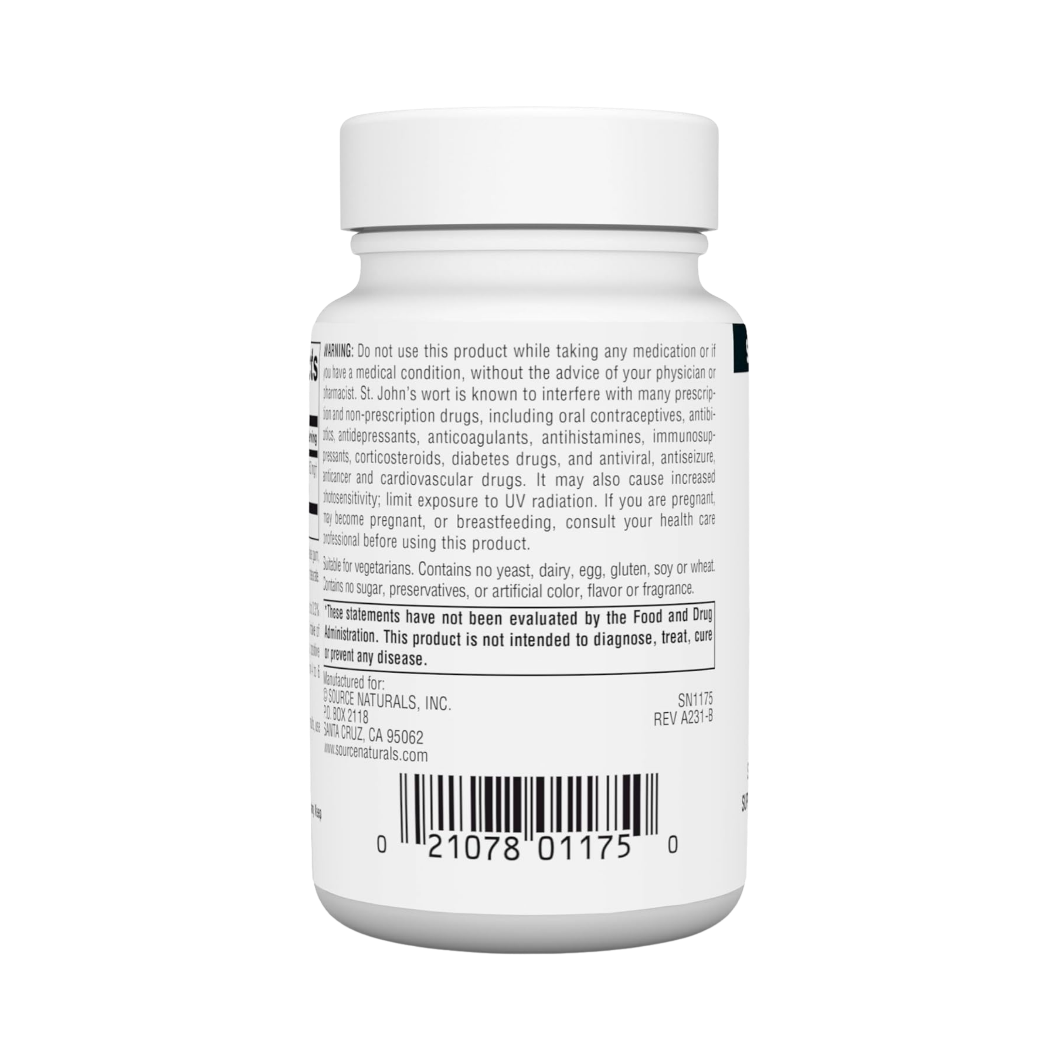 Source Naturals, St. John's Wort 450, 450 Mg, 45 Tablets