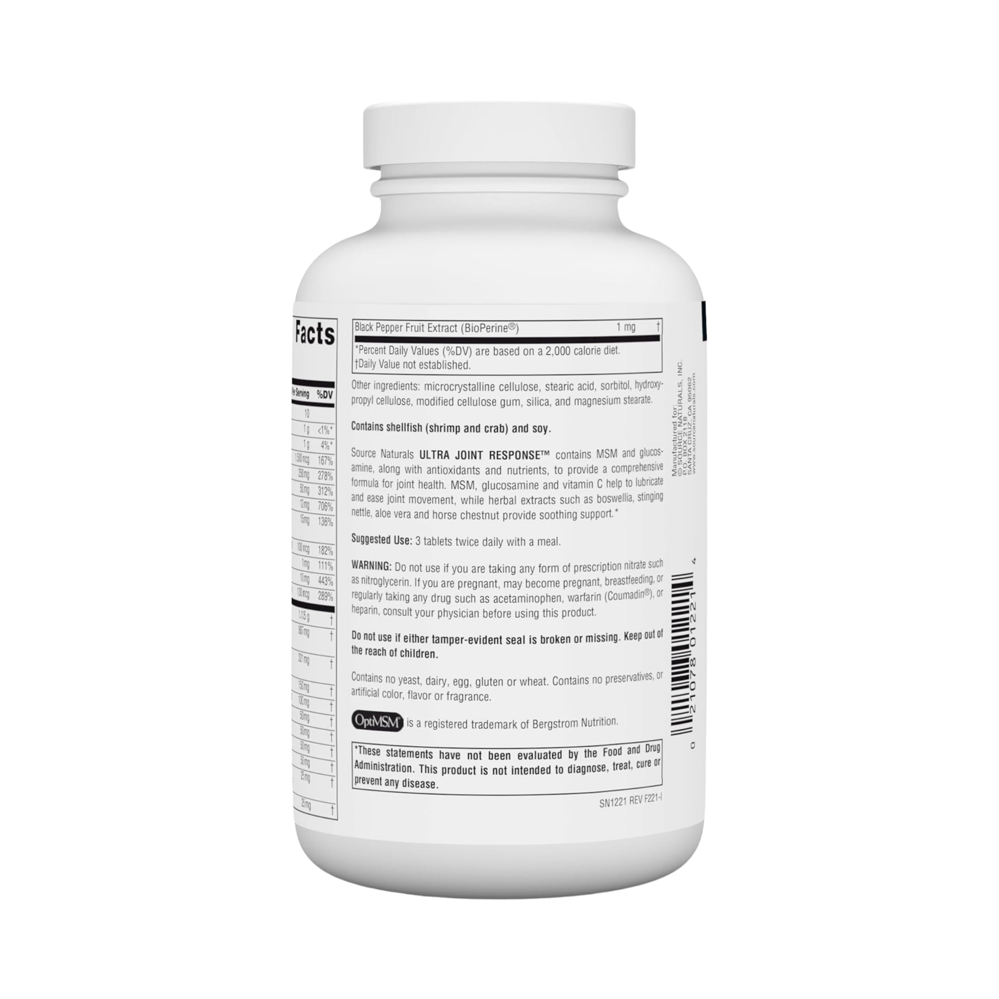 Source Naturals, Ultra Joint Response, 180 Tablets