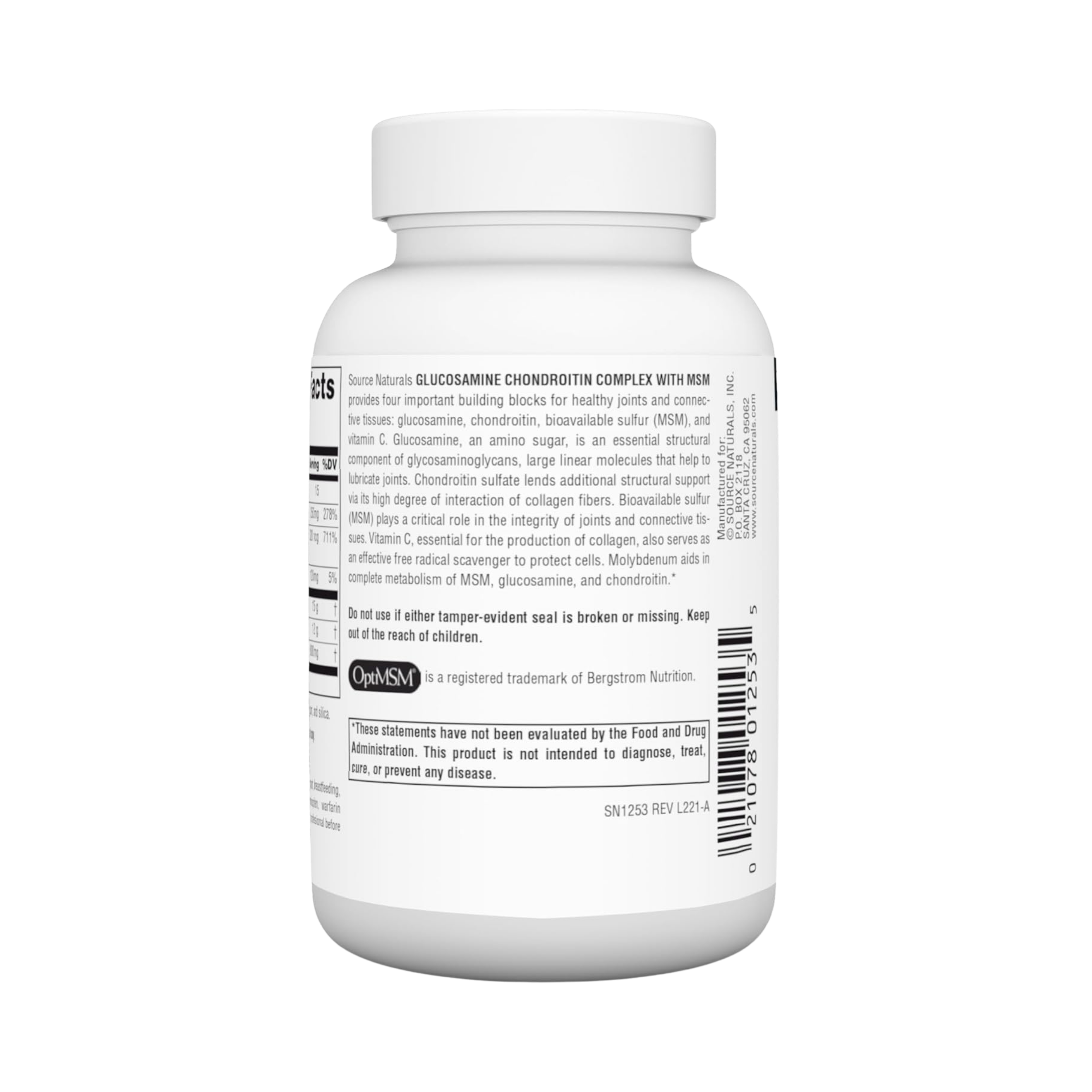 Source Naturals, Glucosamine Chondroitin Complex with MSM, 60 Tablets
