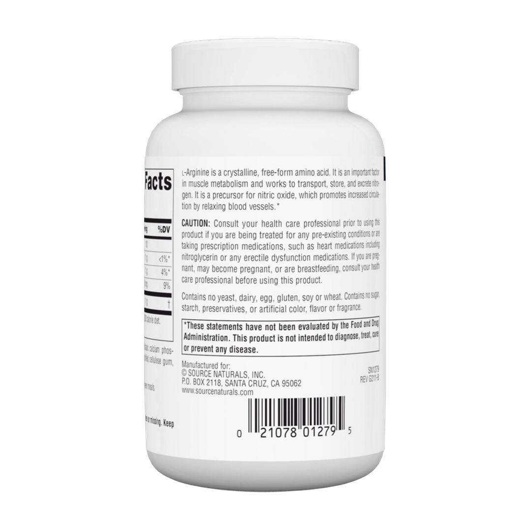 Source Naturals, L-Arginine, 500 Mg, 100 Tablets