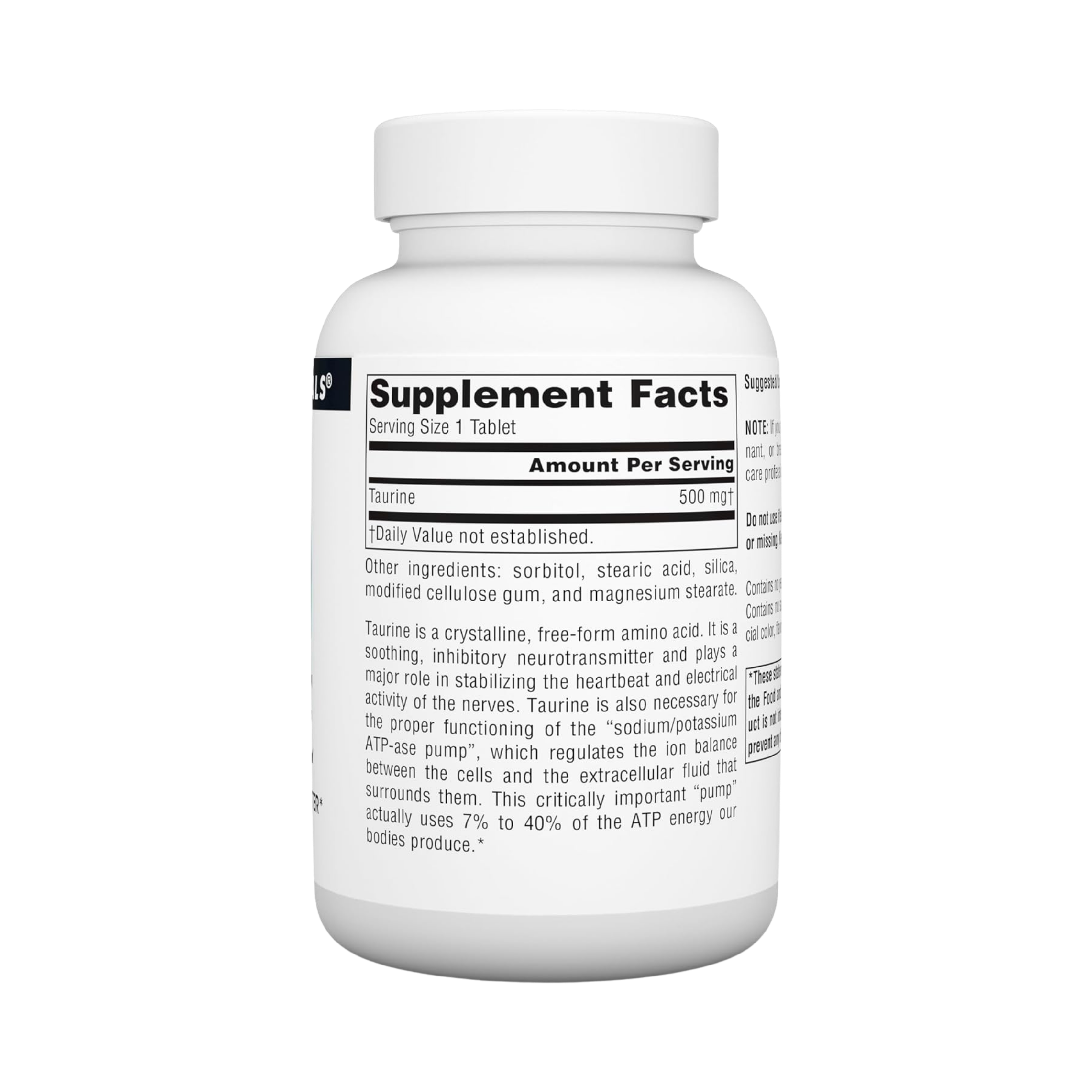 Source Naturals, Taurine, 500 Mg, 120 Tablets