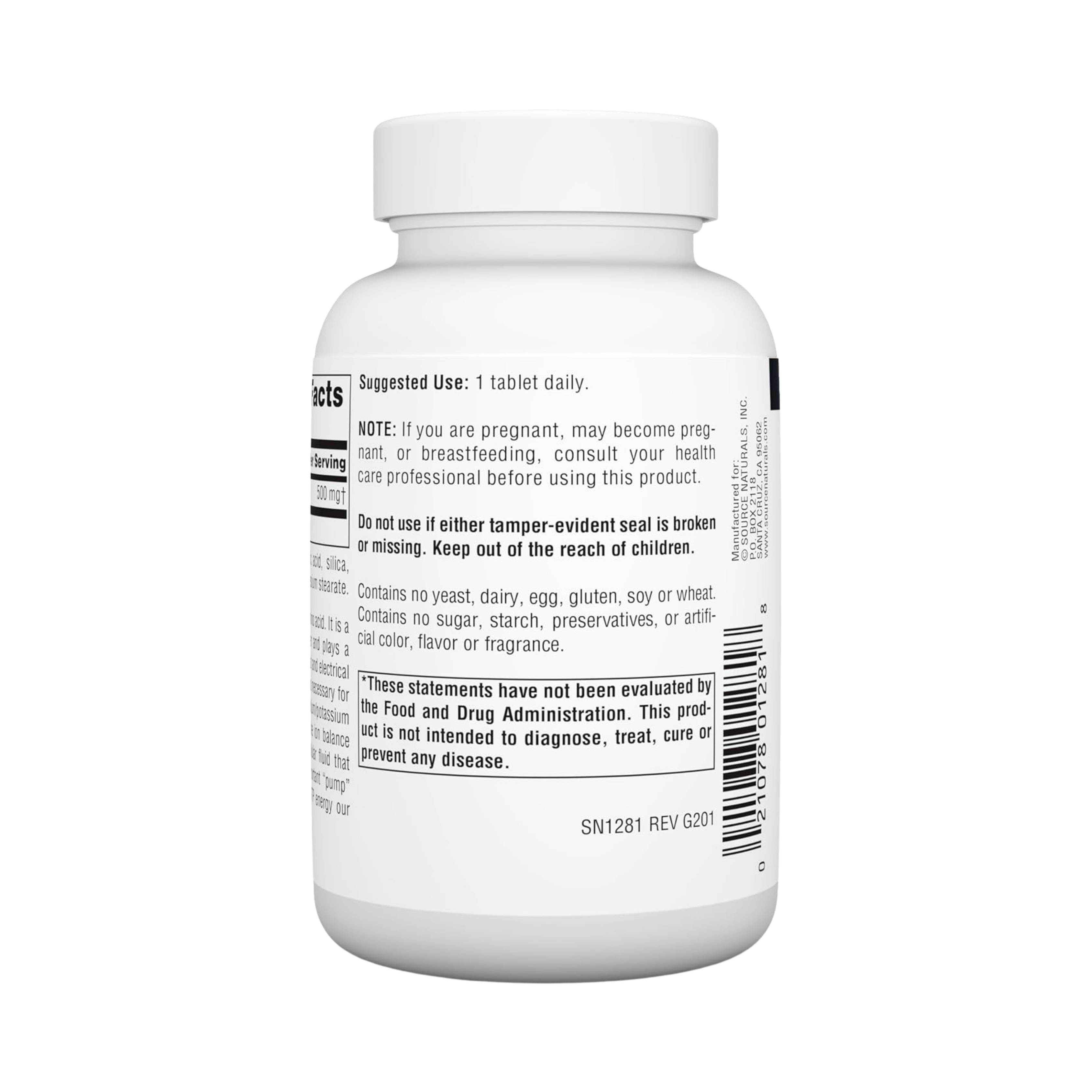 Source Naturals, Taurine, 500 Mg, 120 Tablets