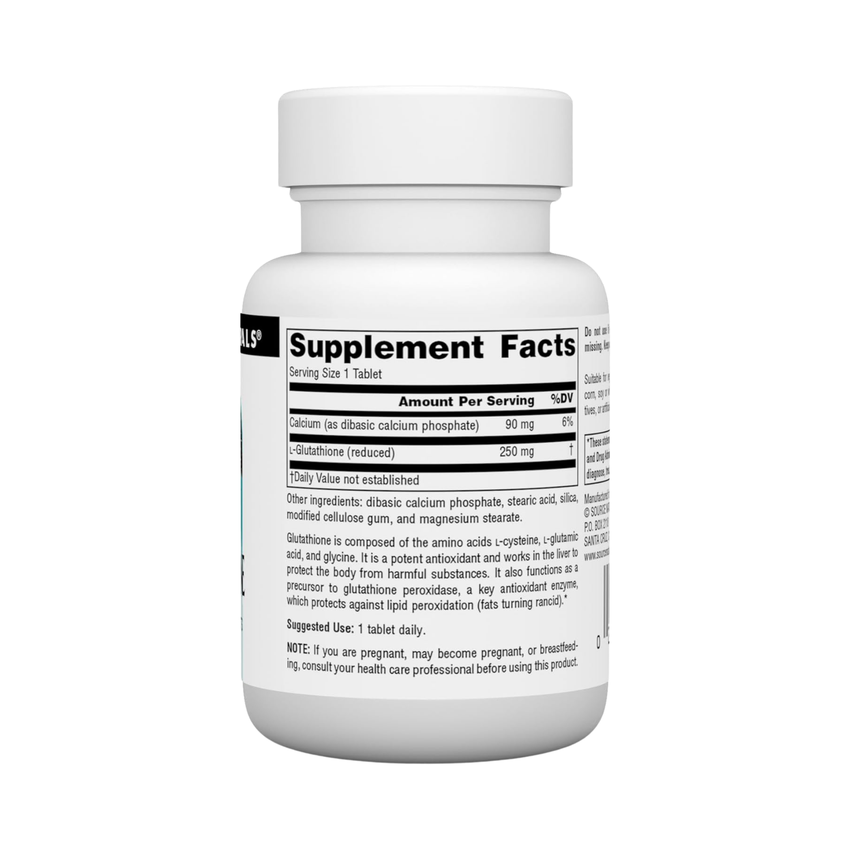 Source Naturals, Glutathione, Reduced, 250 Mg, 30 Tablets