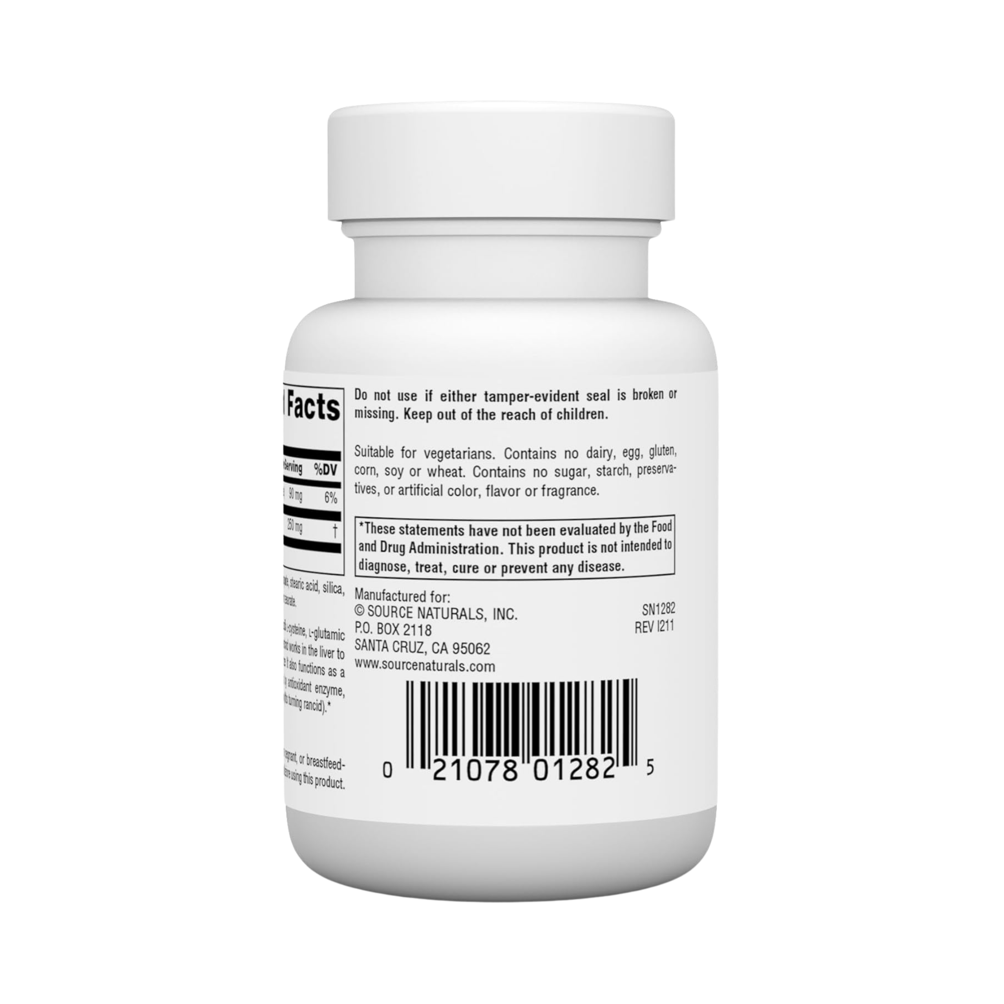 Source Naturals, Glutathione, Reduced, 250 Mg, 30 Tablets