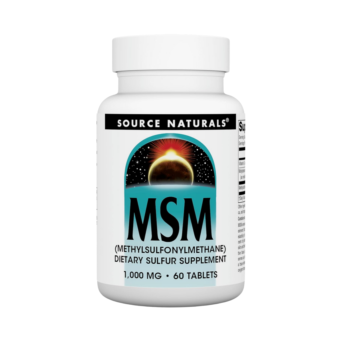 Source Naturals, MSM with Vitamin C, 1000 Mg, 60 Tablets