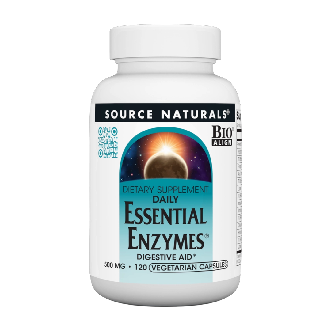 Source Naturals, Essential Enzymes Daily, 500 Mg, 120 Vegi Capsules