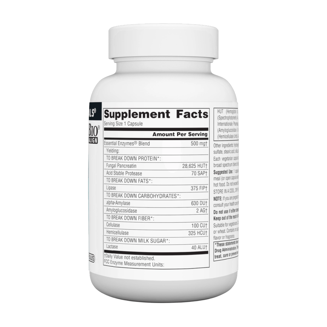 Source Naturals, Essential Enzymes Daily, 500 Mg, 120 Vegi Capsules