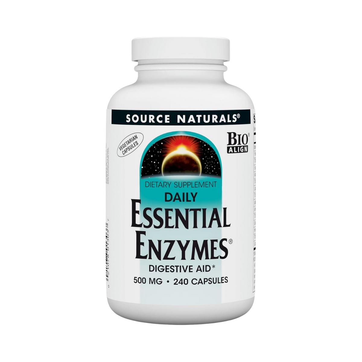 Source Naturals, Essential Enzymes Daily, 500 Mg, 240 Vegi Capsules