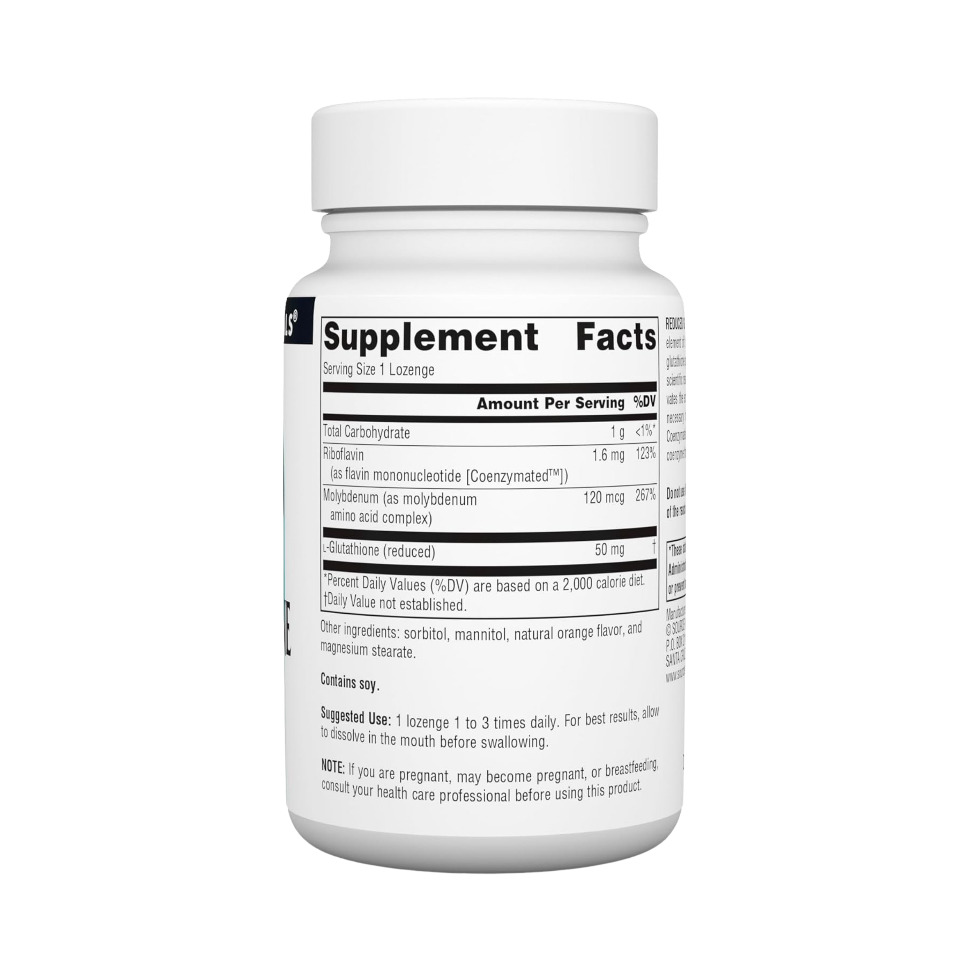 Source Naturals, Glutathione Complex, Reduced, 50 Mg, 100 Orange Lozenge