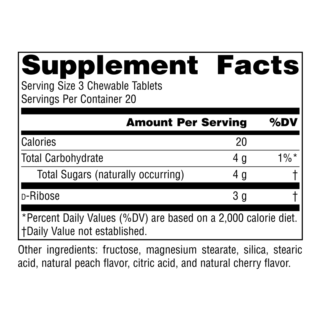 Source Naturals, D-Ribose, 60 Fruit Chewables