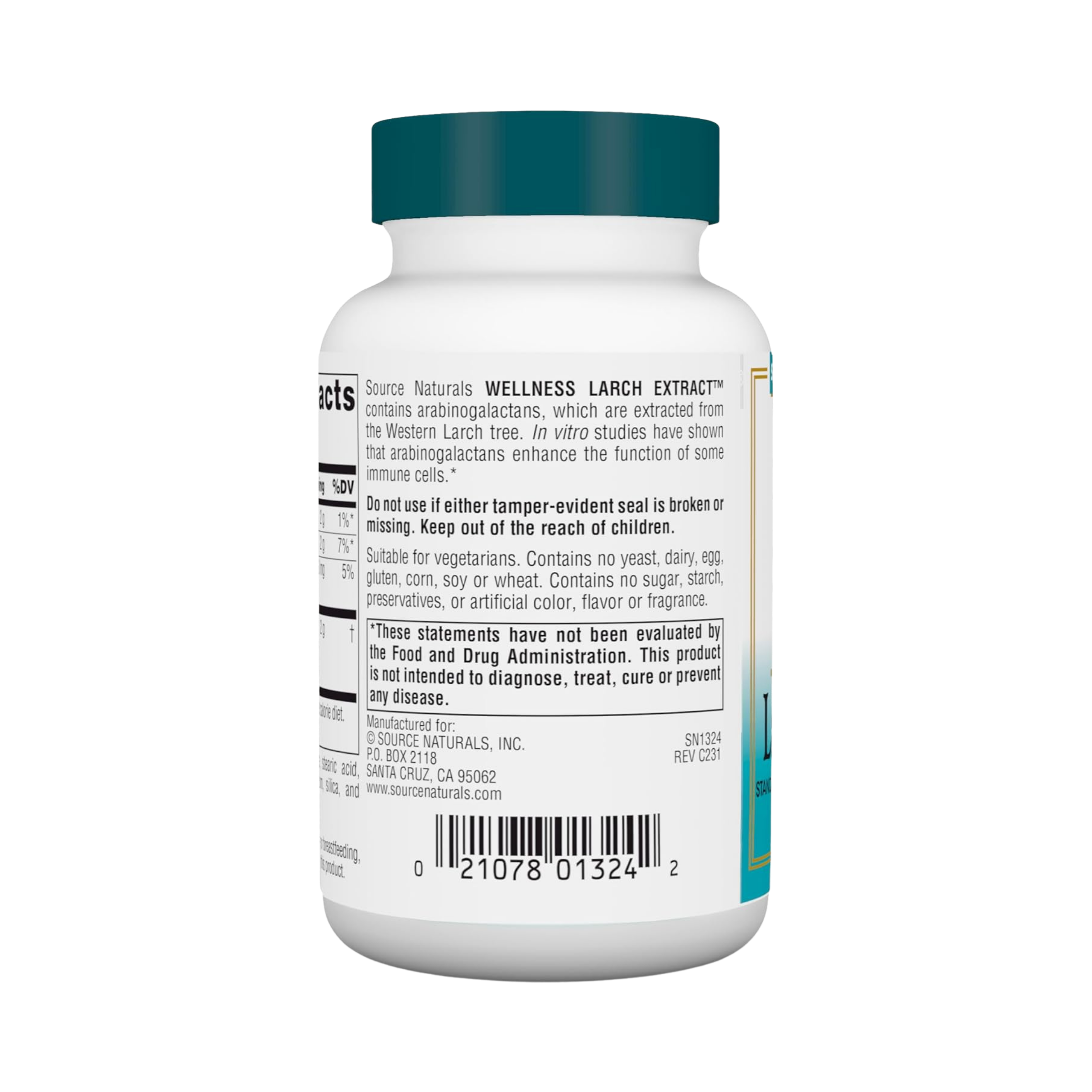 Source Naturals, Wellness Larch Extract, 1000 Mg, 60 Tables