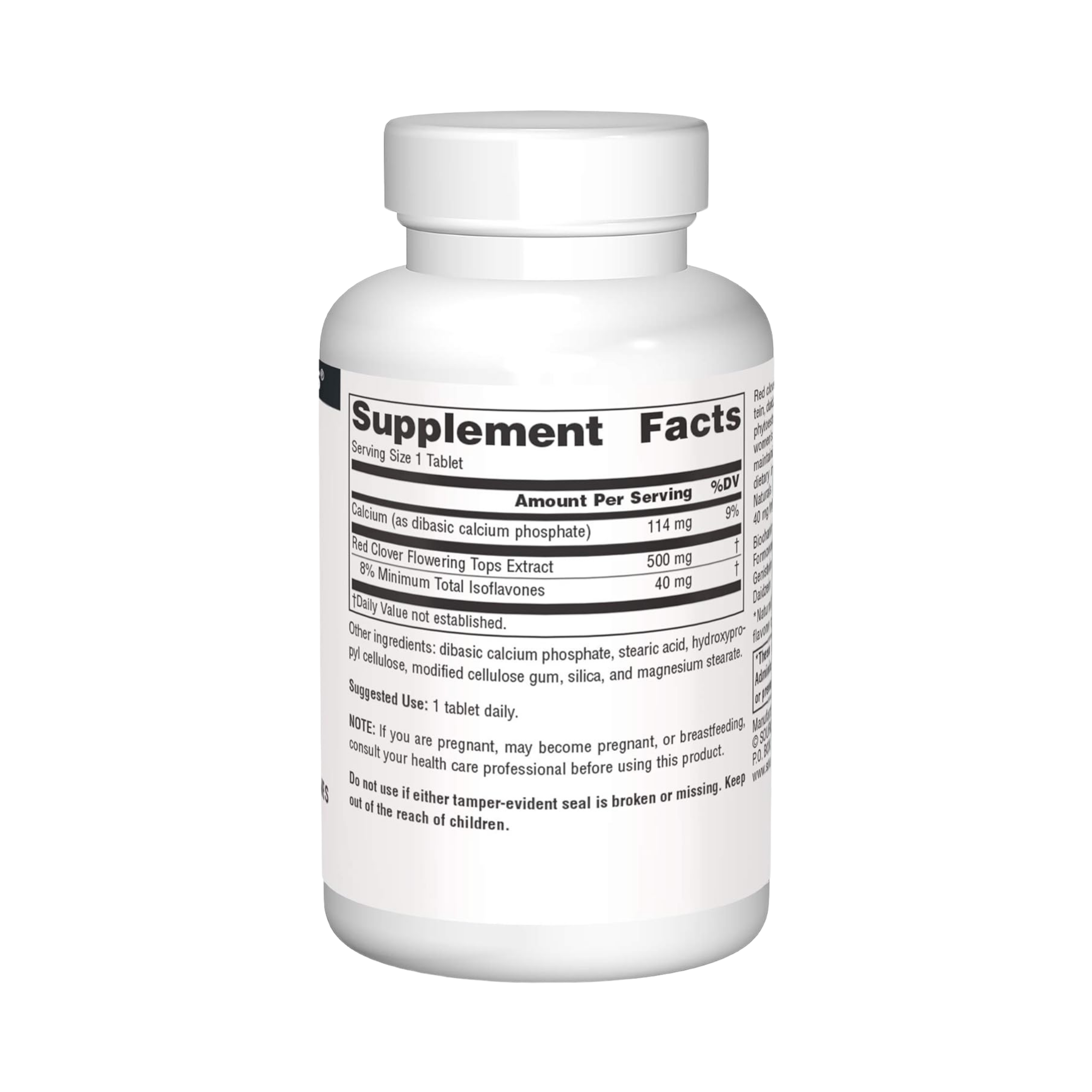 Source Natuarls, Red Clover Extract, 500 Mg, 60 Tablets