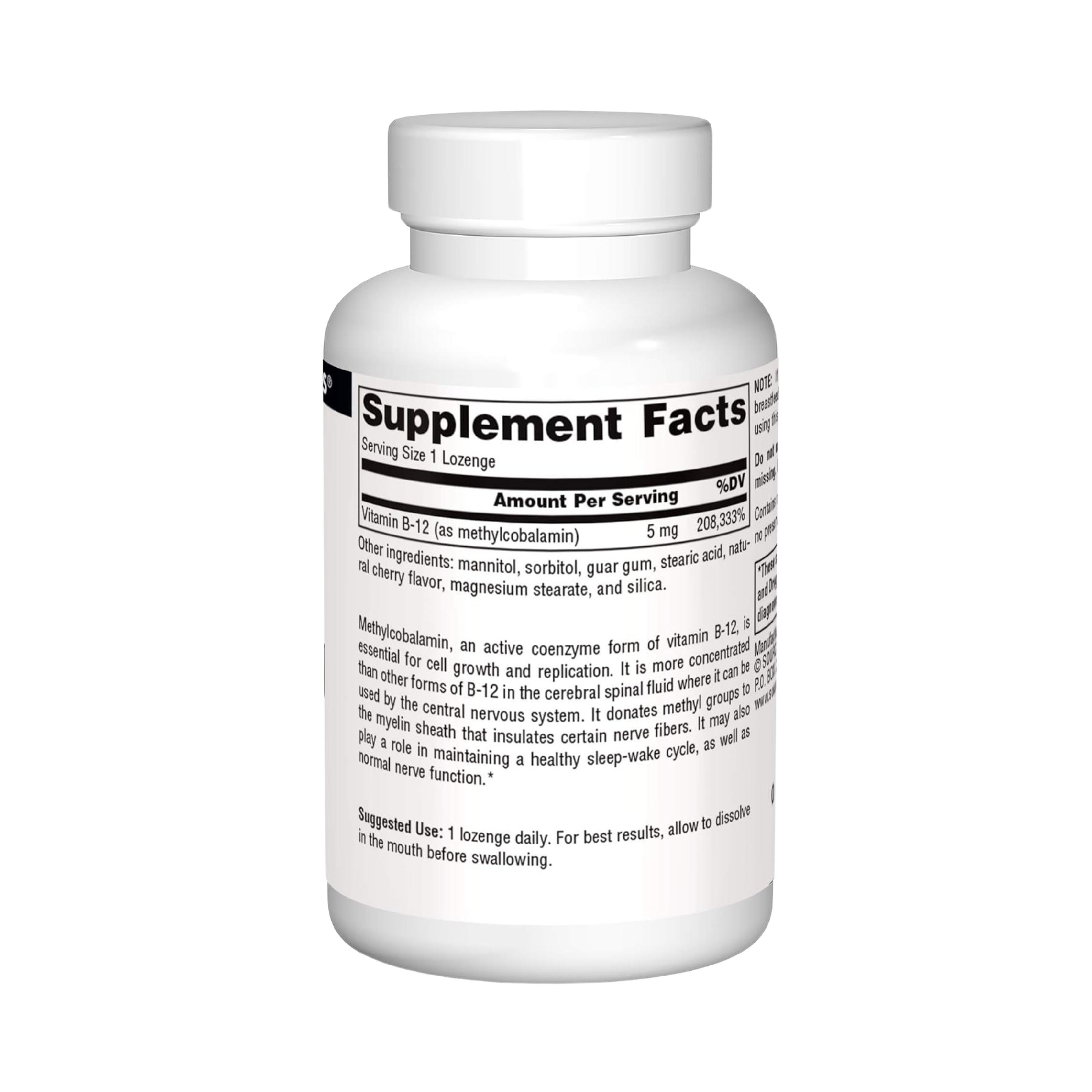 Source Naturals, MethylCobalamin, 5 Mg Cherry, 30 Lozenge