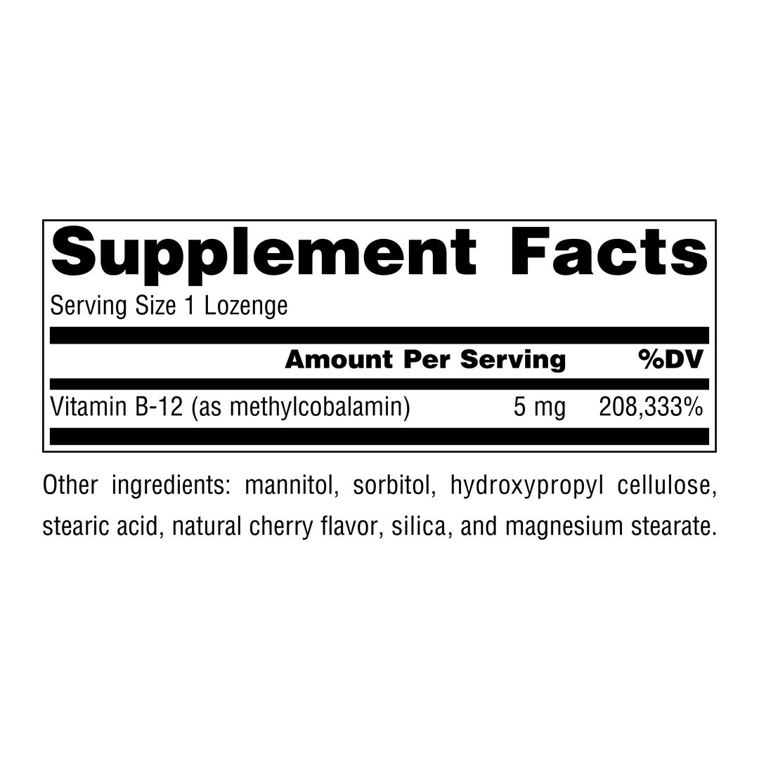 Source Naturals, MethylCobalamin, 5 Mg Cherry, 60 Lozenge