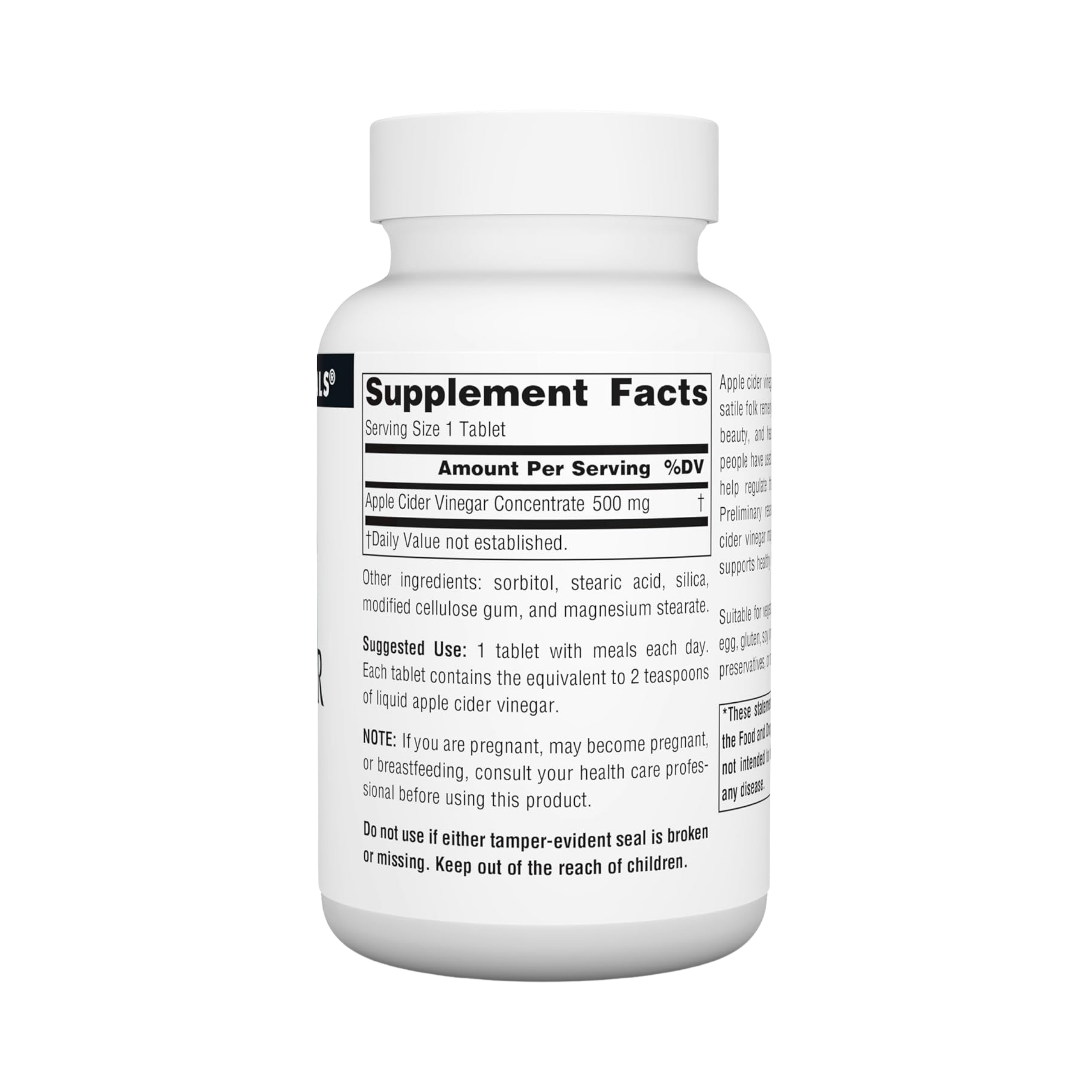 Source Naturals, Apple Cider Vinegar, 500 Mg, 90 Tablets