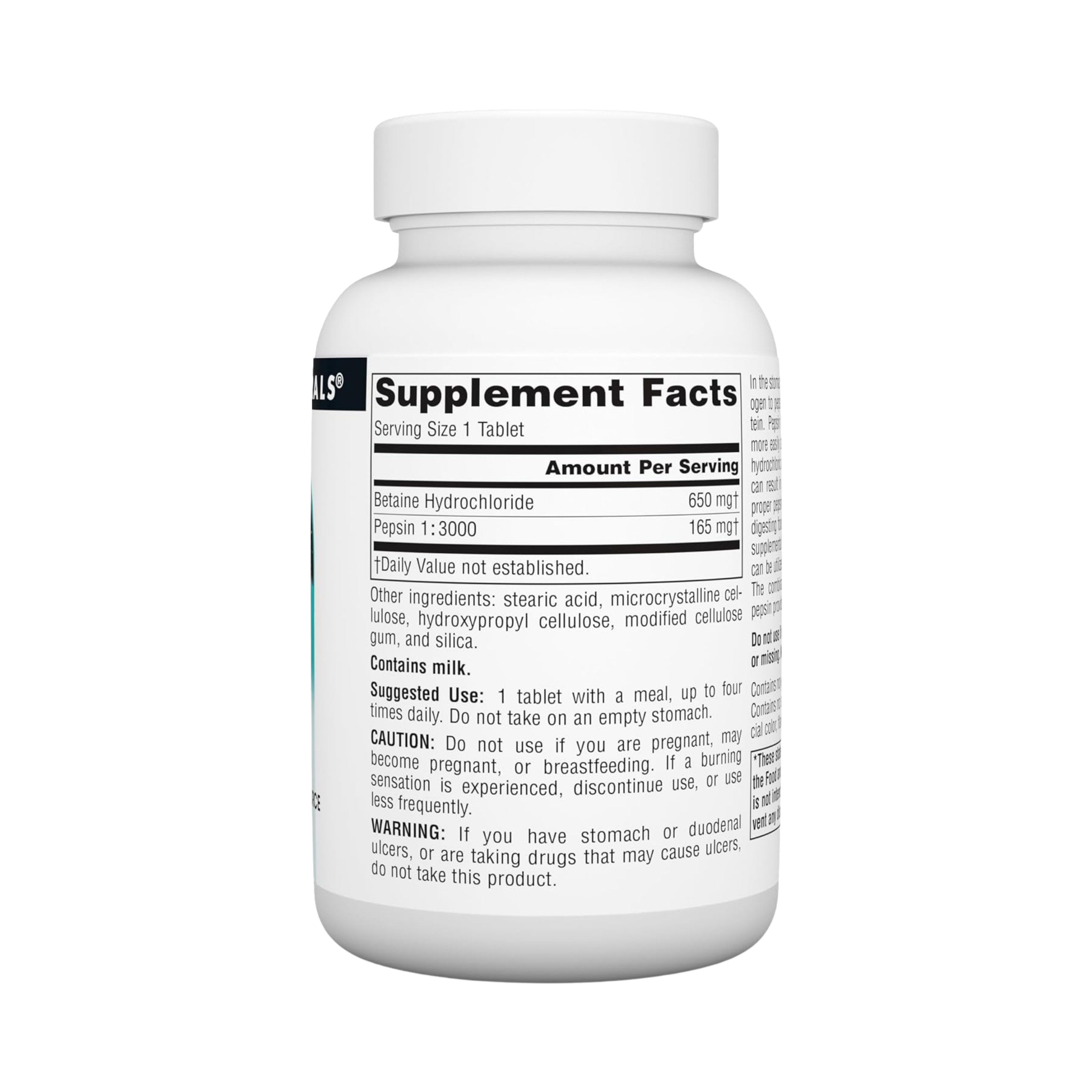 Source Naturals, Betaine HCl, 650 Mg, 90 Tablets