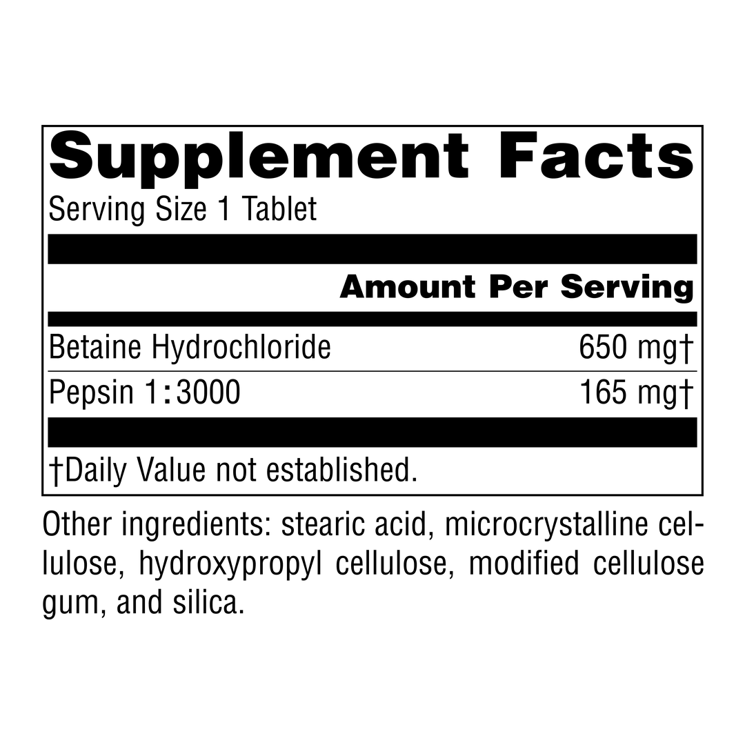Source Naturals, Betaine HCl, 650 Mg, 180 Tablets