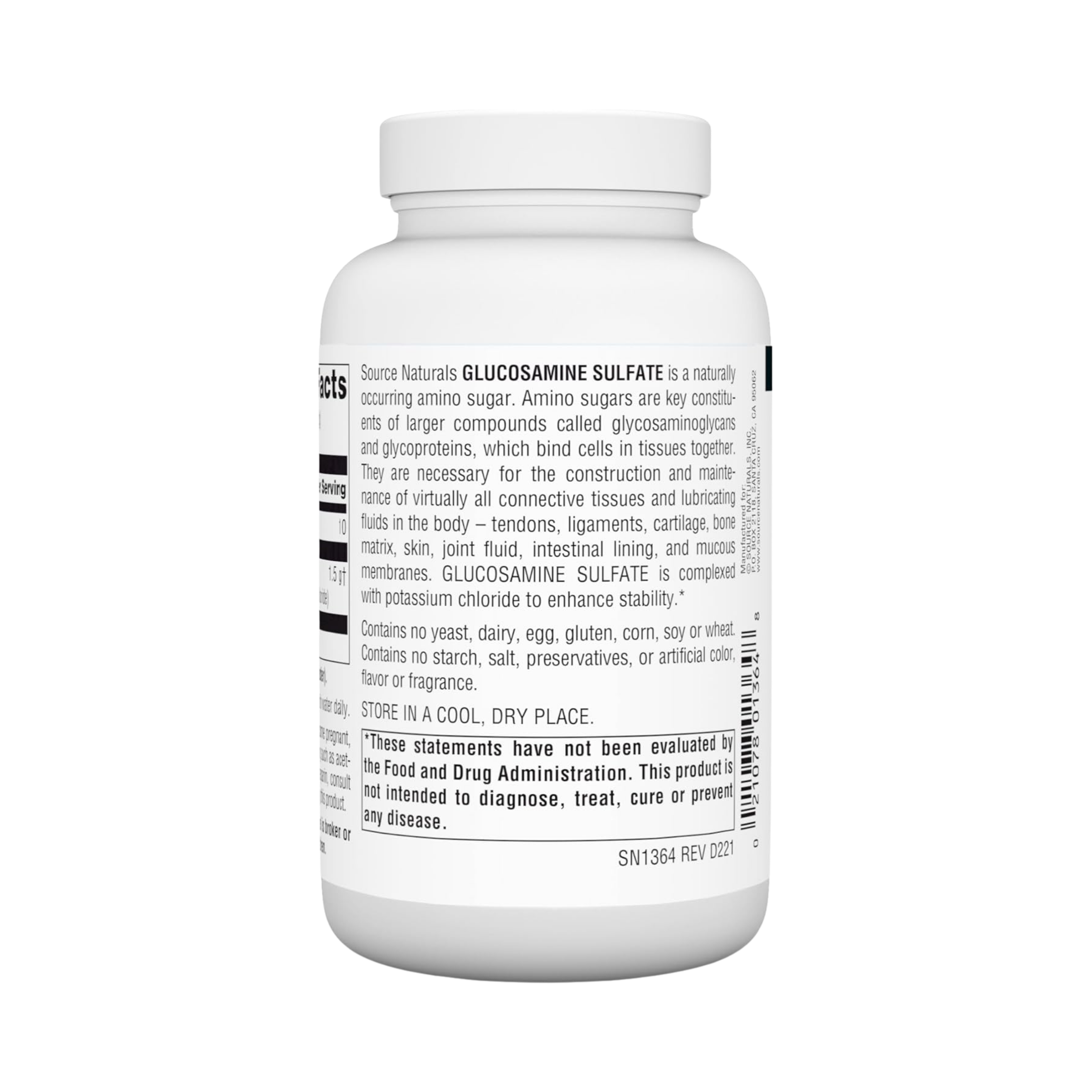 Source Naturals, Glucosamine Sulfate, 8 Powder