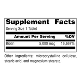 Source Naturals, Biotin, 5000 Mcg, 60 Tablets