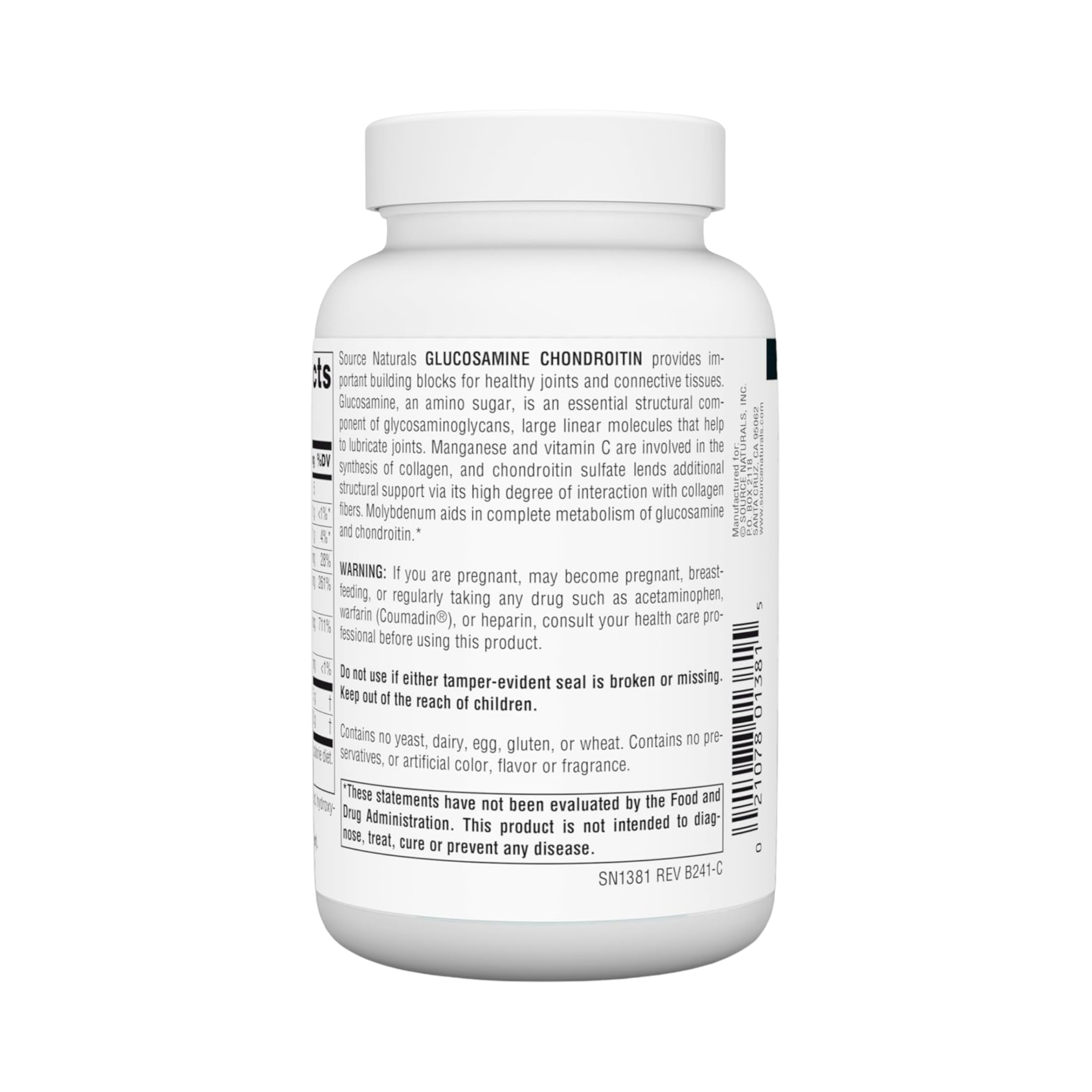Source Naturals, Glucosamine Chondroitin, Extra Strength, 60 Tablets