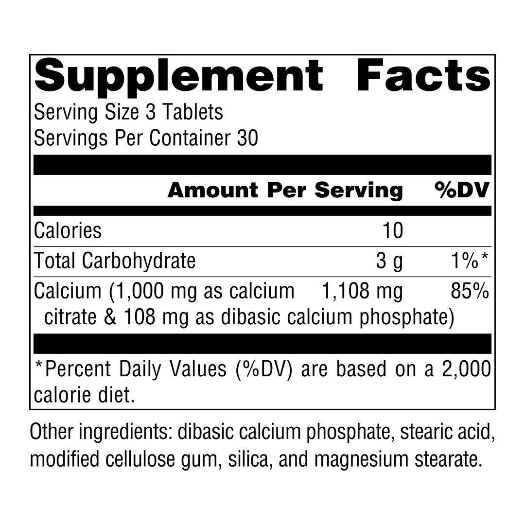 Source Naturals, Calcium Citrate, Table Herbs, 1,000 Mg, 90 Tablets