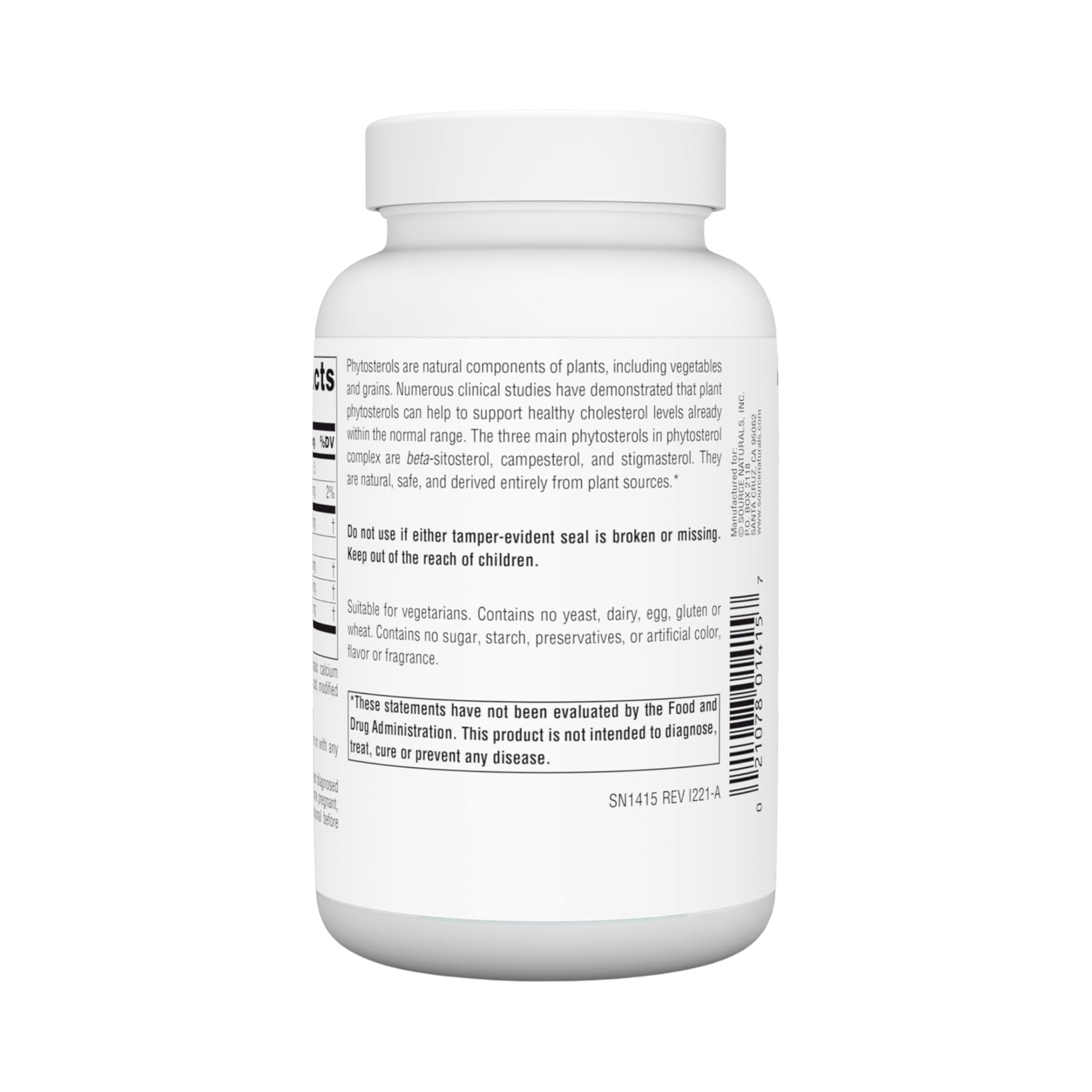 Source Naturals, Beta Sitosterol, Mega Strength, 375 Mg, 60 Tablets