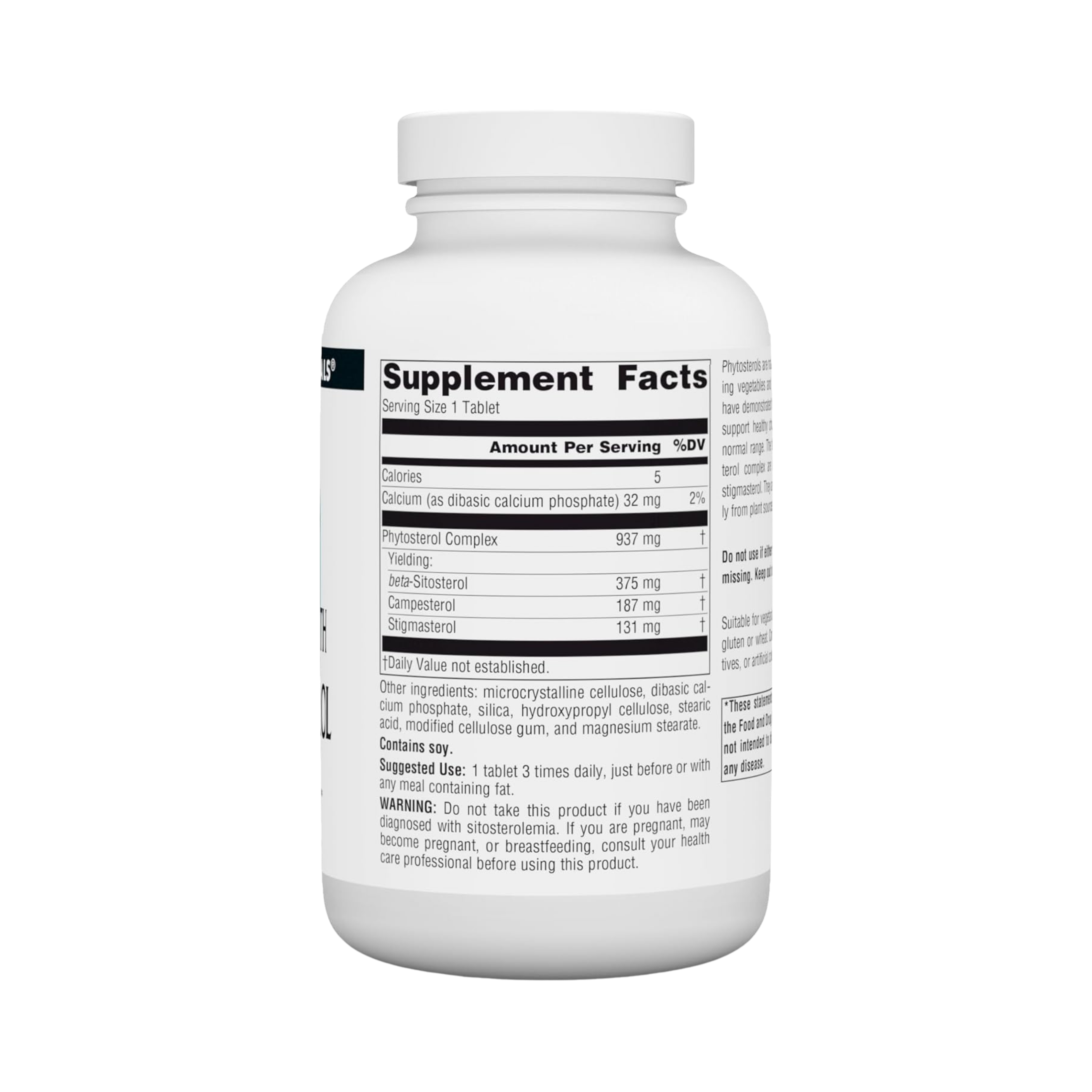 Source Naturals, Beta Sitosterol, Mega Strength, 375 Mg, 120 Tablets