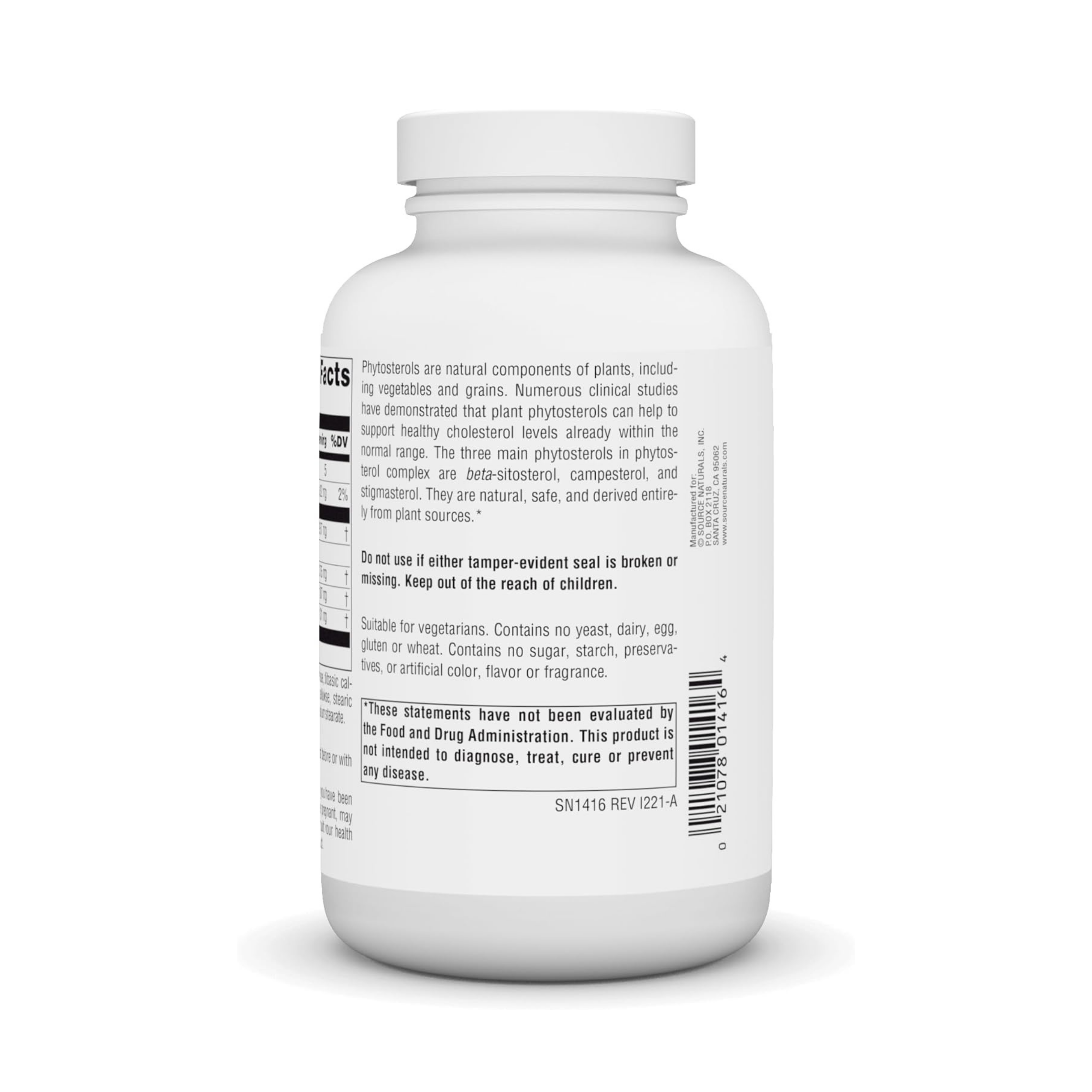 Source Naturals, Beta Sitosterol, Mega Strength, 375 Mg, 120 Tablets
