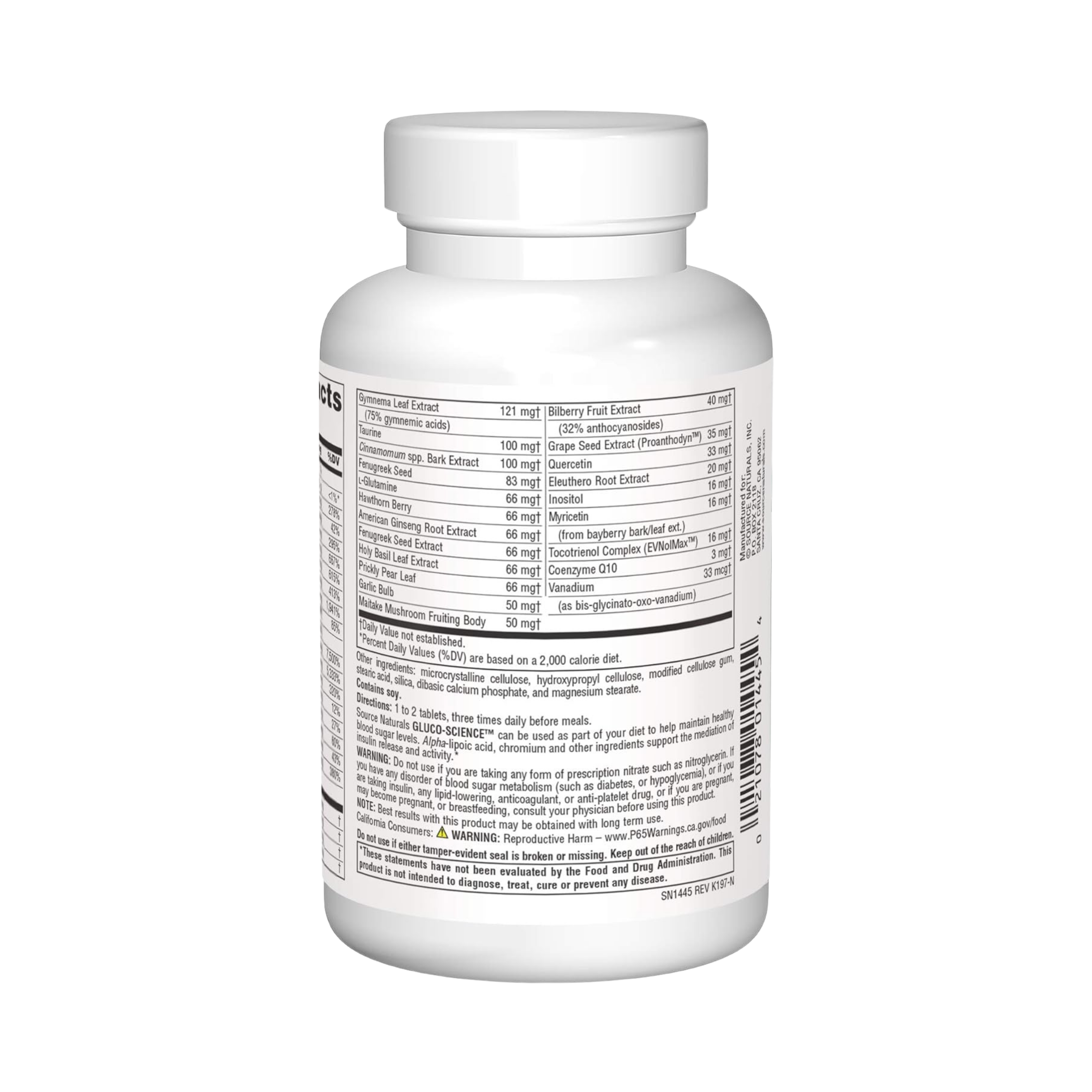 Source Naturals, Gluco-Science, 90 Tablets