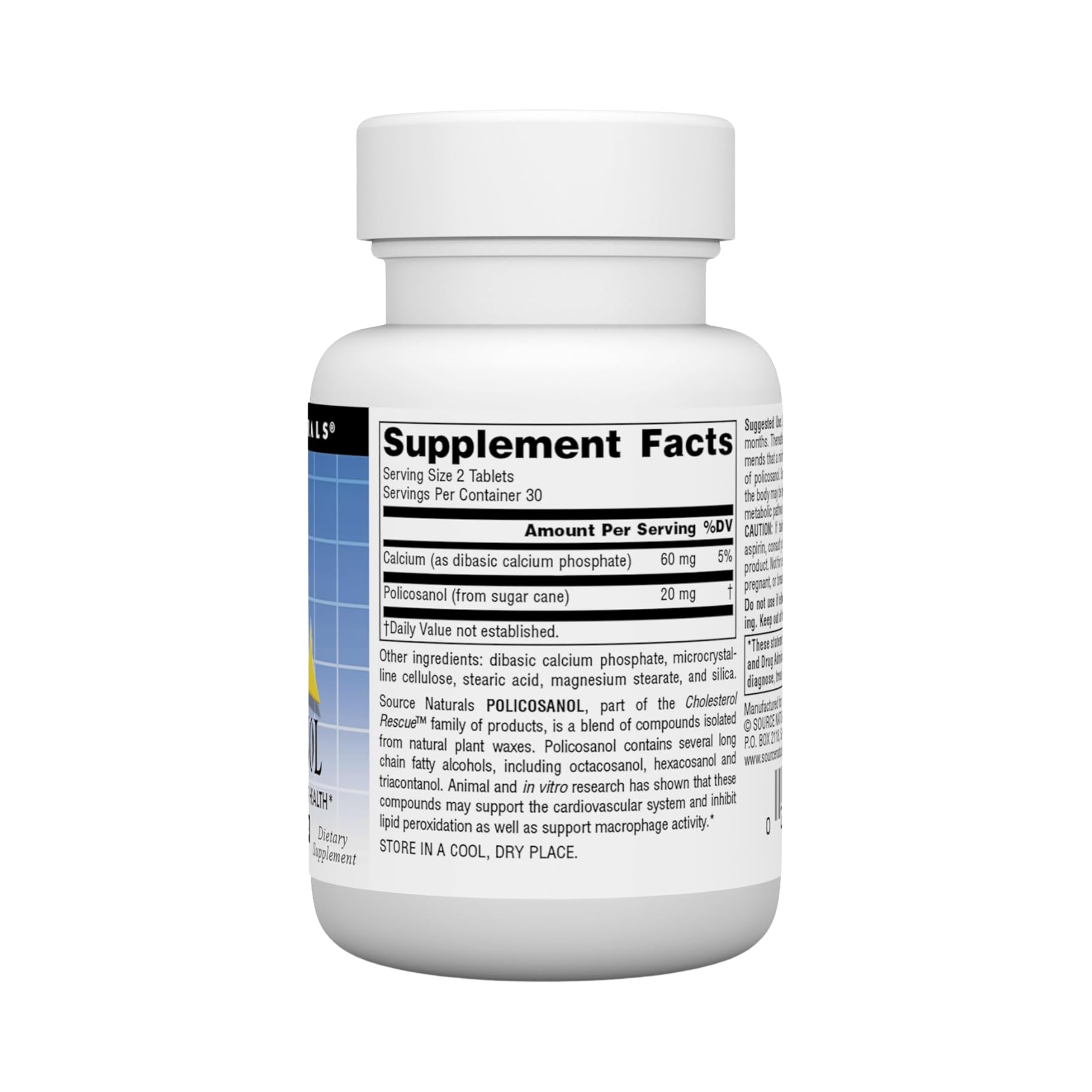 Source Naturals, Policosanol, 10 Mg, 60 Tablets