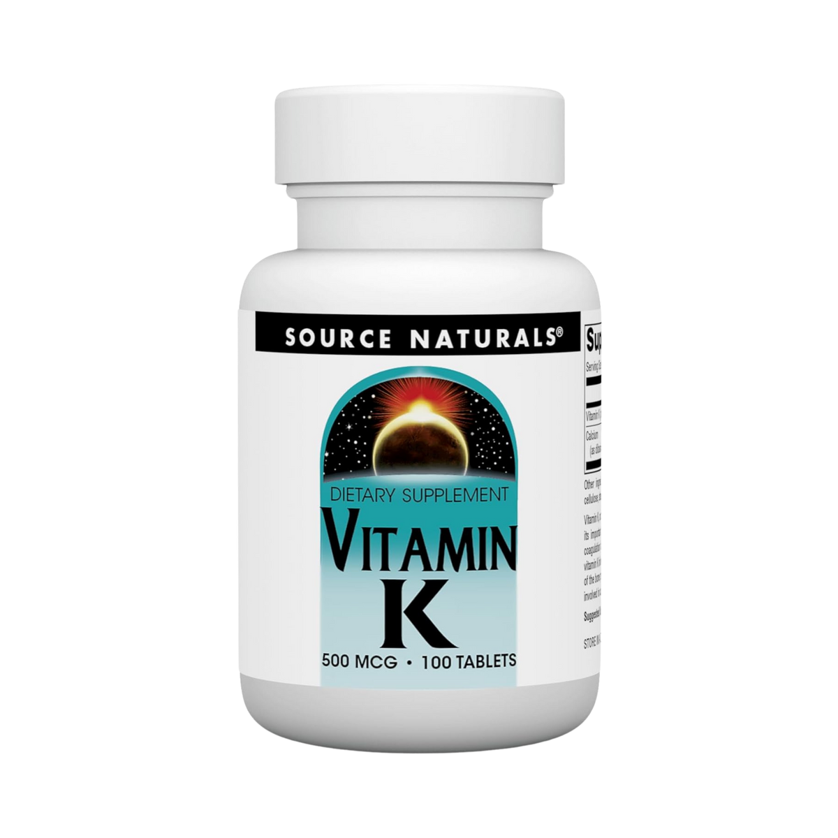 Source Naturals, Vitamin K, 500 Mcg, 100 Tablets