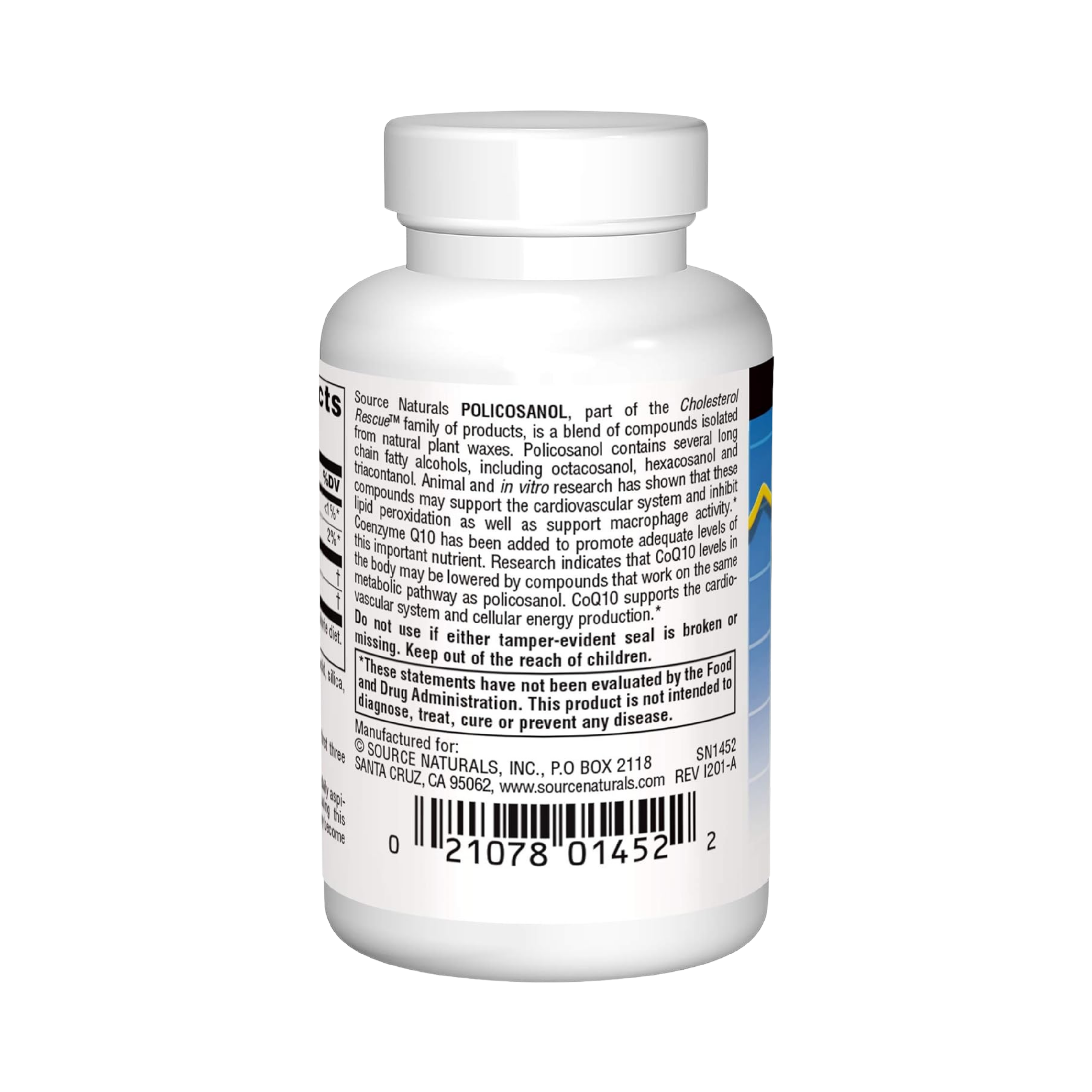 Source Naturals, Policosanol with Coenzyme Q10, 10 Mg, 60 Tablets