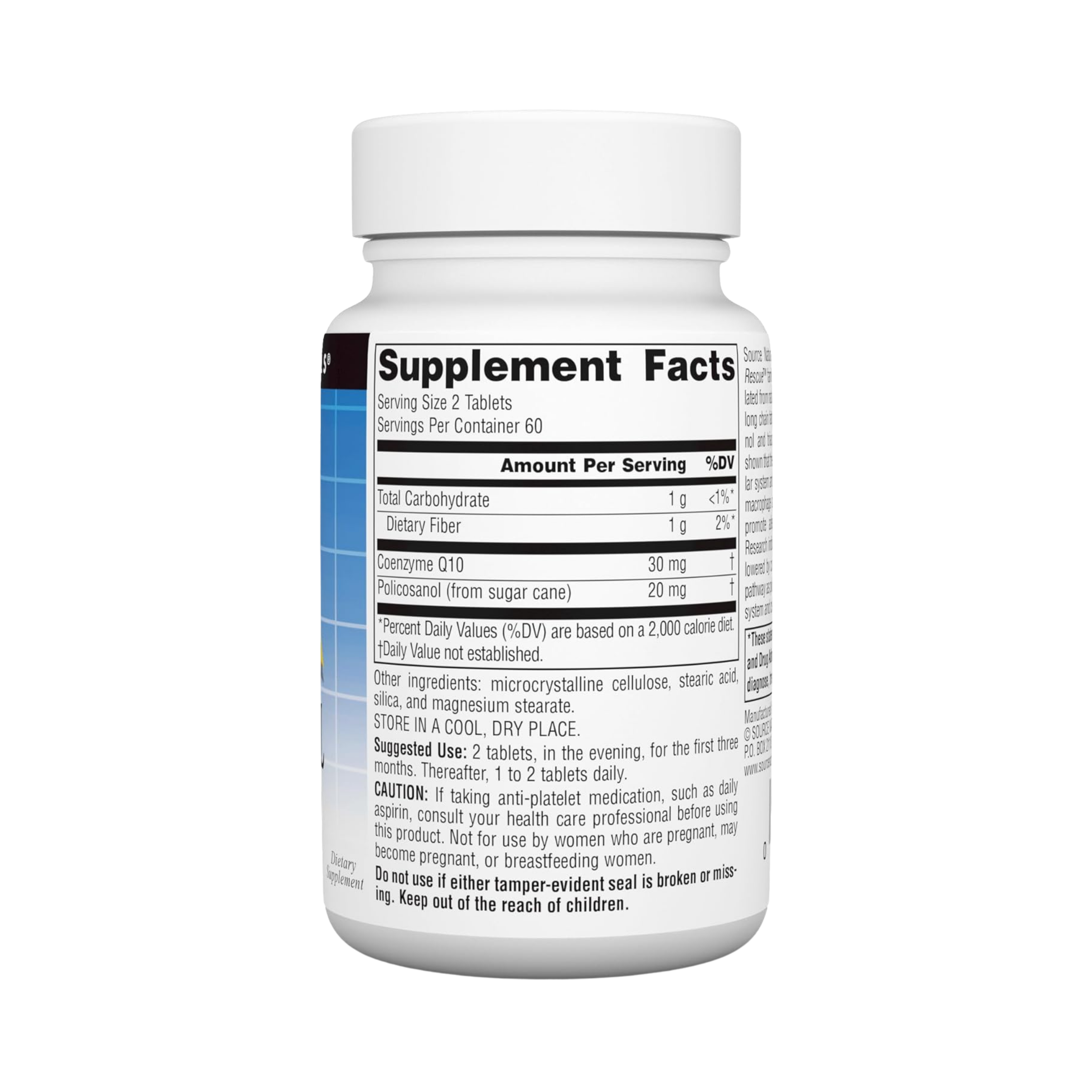 Source Naturals, Policosanol with Coenzyme Q10, 10 Mg, 120 Tablets