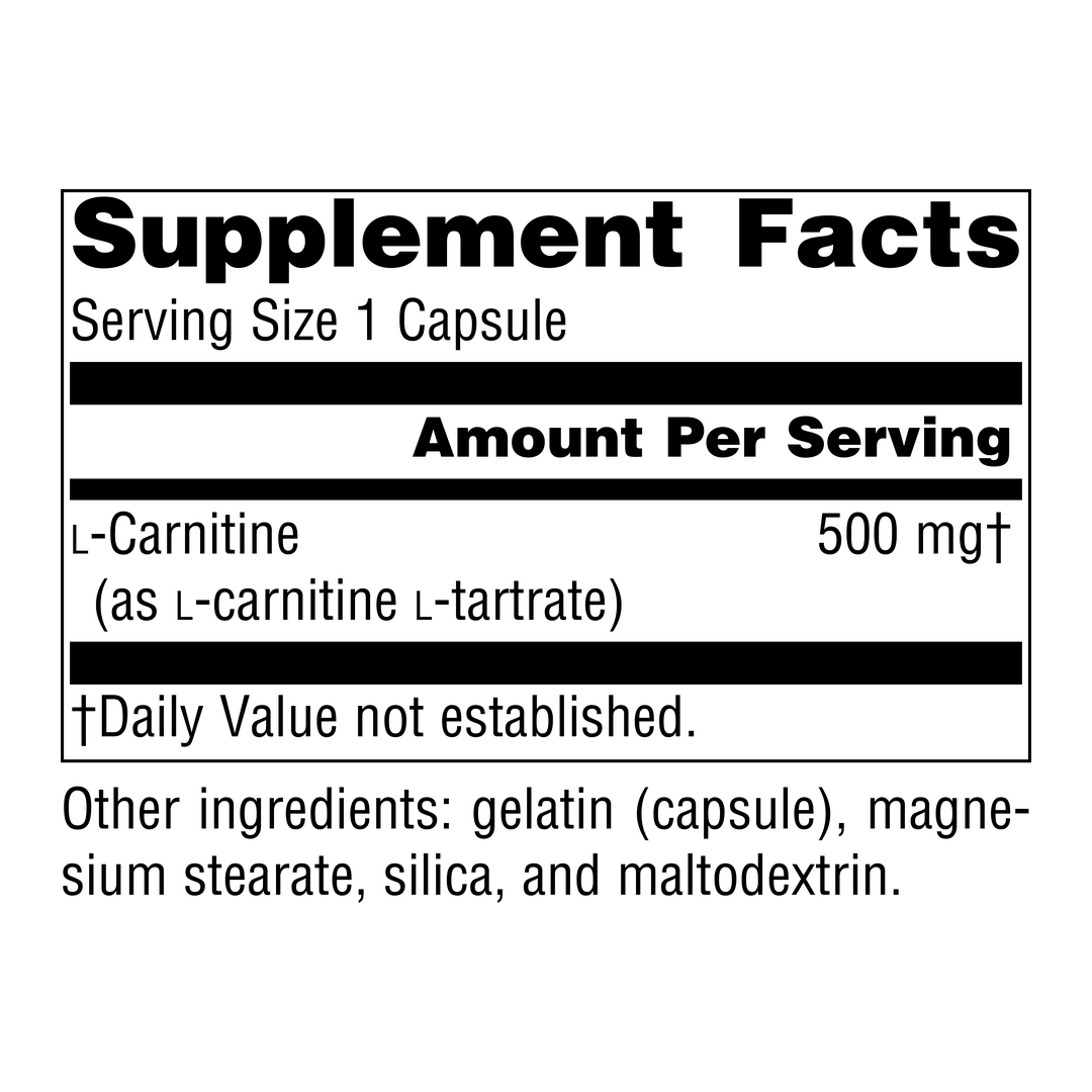 Source Naturals, L-Carnitine, 500 Mg, 60 Capsules