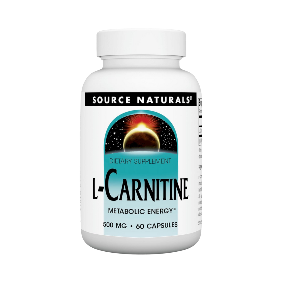 Source Naturals, L-Carnitine, 500 Mg, 60 Capsules