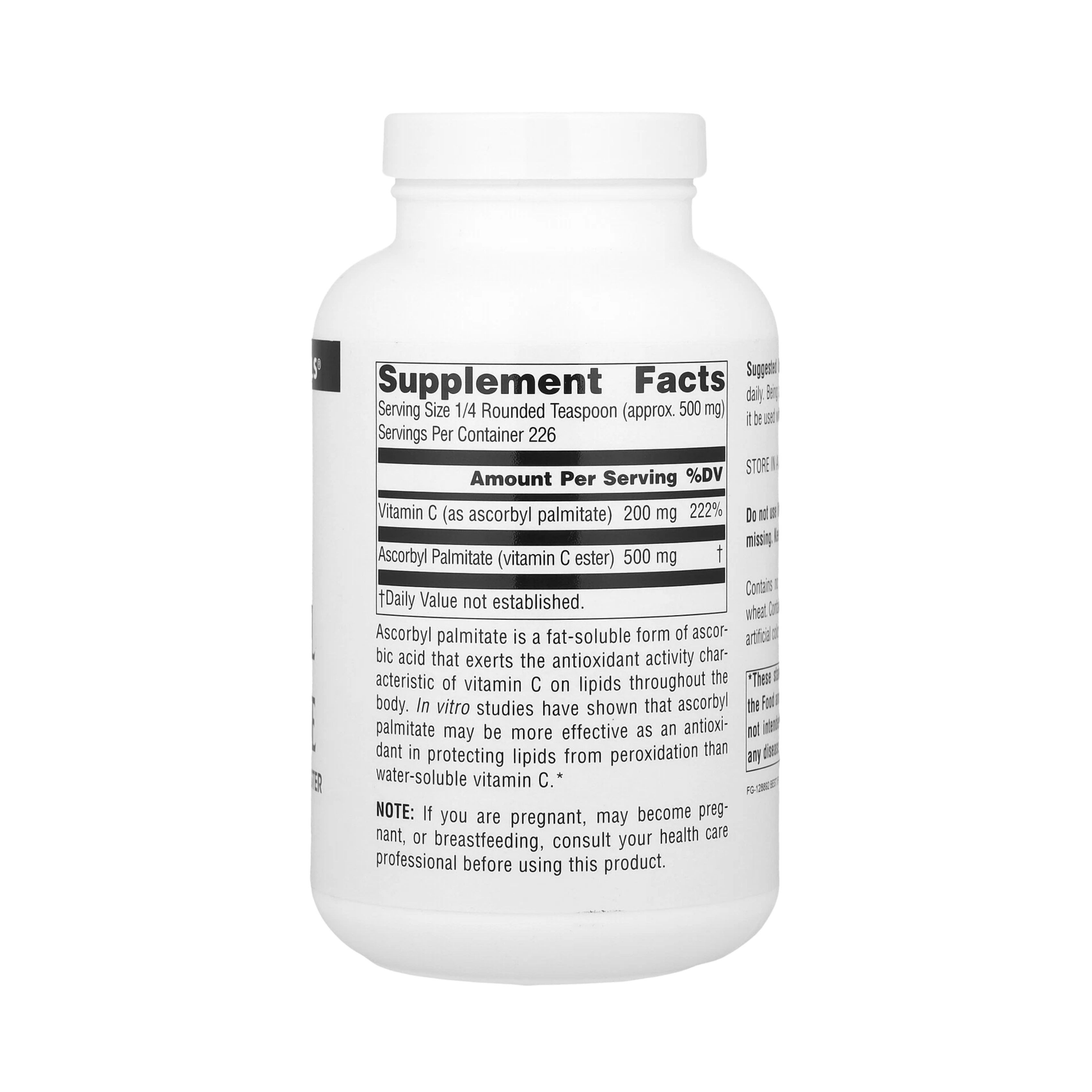 Source Naturals, Ascorbyl Palmitate, 4 Oz Powder